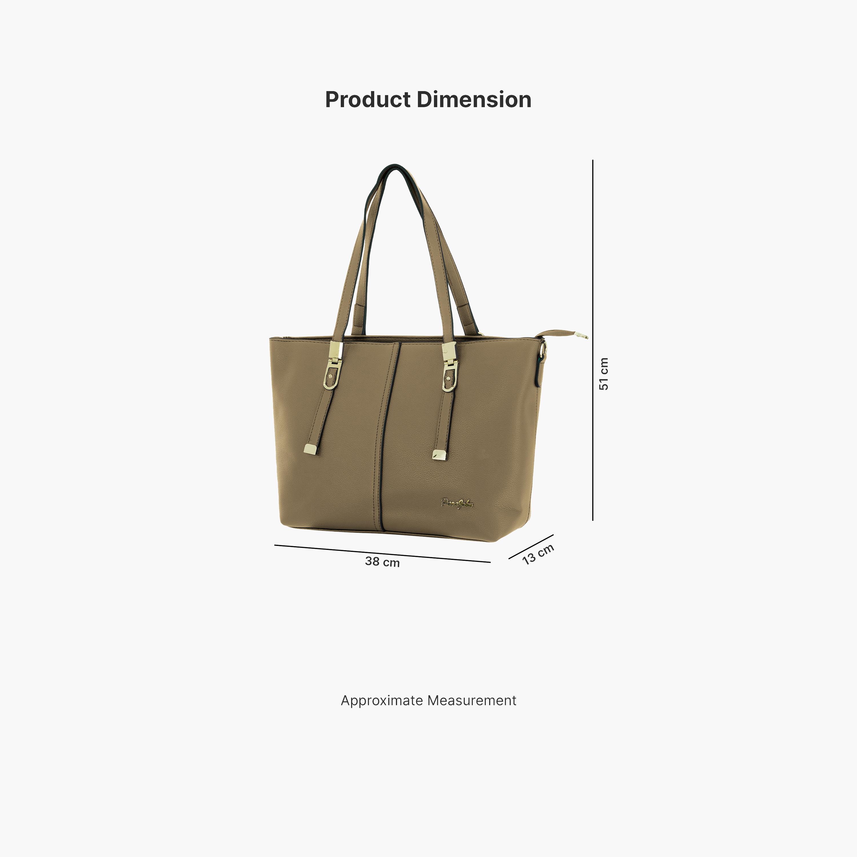 باراجون- شنطة توت بمقبض مزدوج مع سحاب للإغلاق وحزام قابل للإزالة-women-bagsandwallets-handbags-image-10