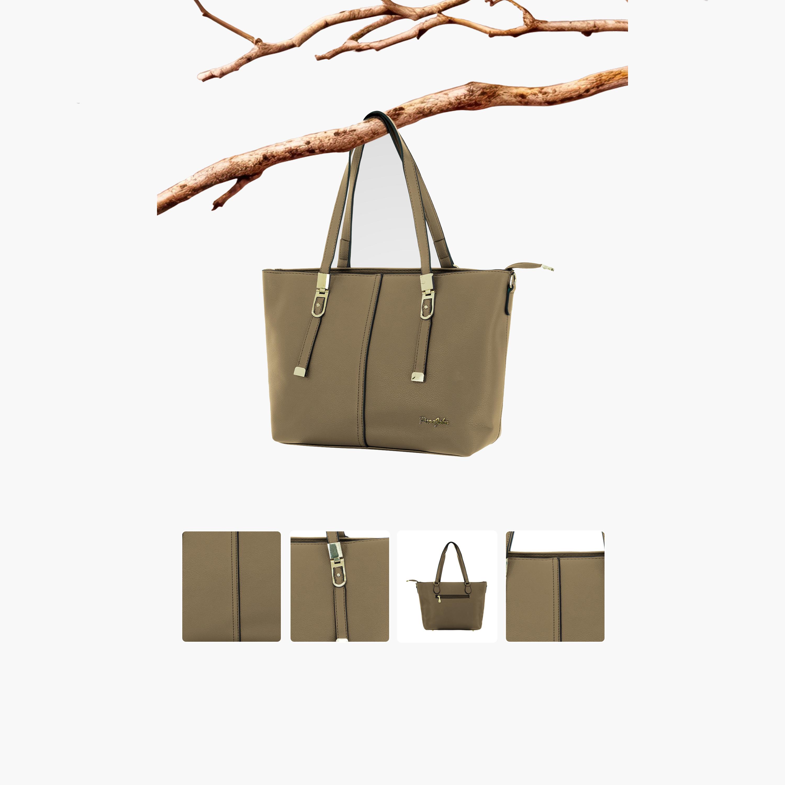 باراجون- شنطة توت بمقبض مزدوج مع سحاب للإغلاق وحزام قابل للإزالة-women-bagsandwallets-handbags-image-12