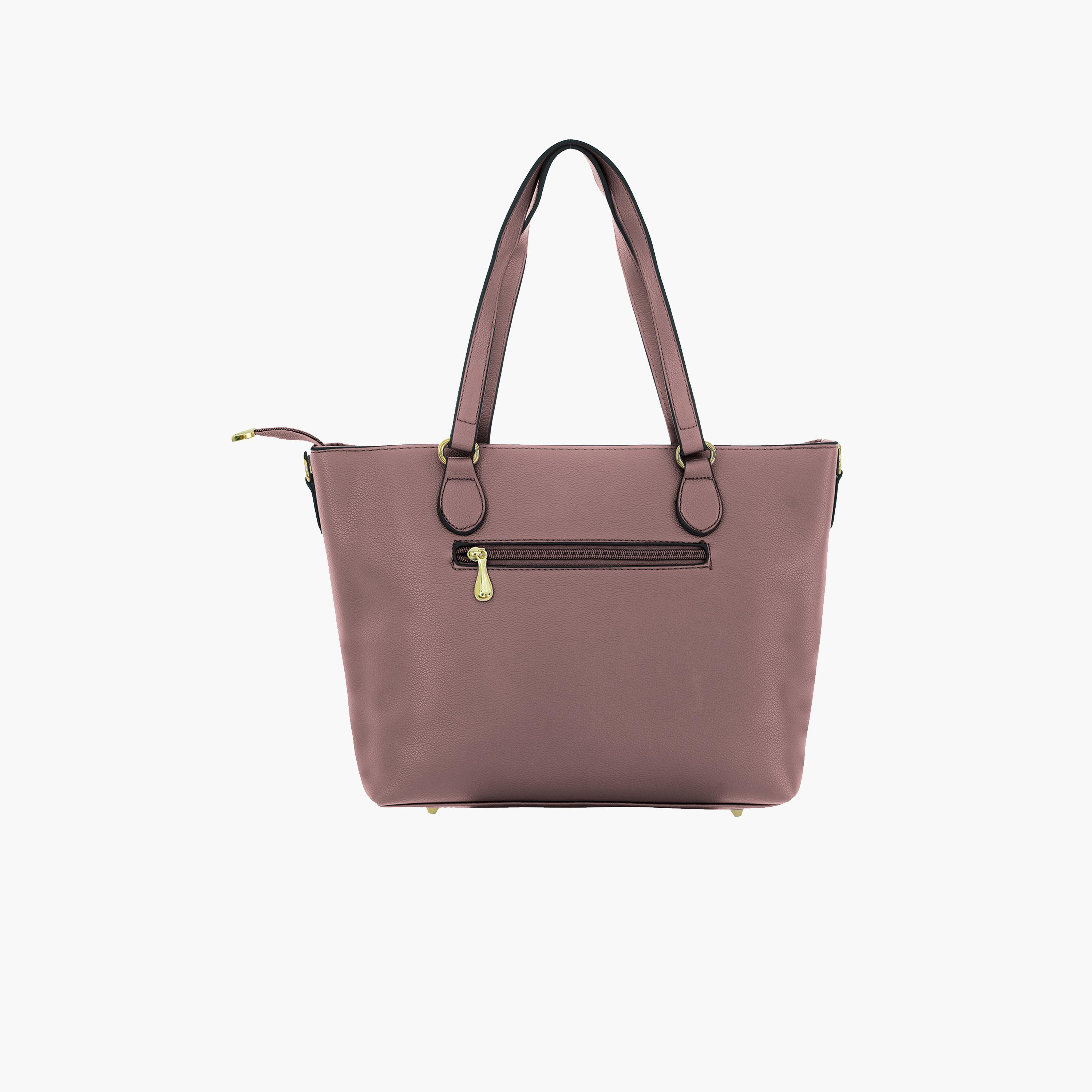باراجون- شنطة توت بمقبض مزدوج مع سحاب للإغلاق وحزام قابل للإزالة-women-bagsandwallets-handbags-image-16