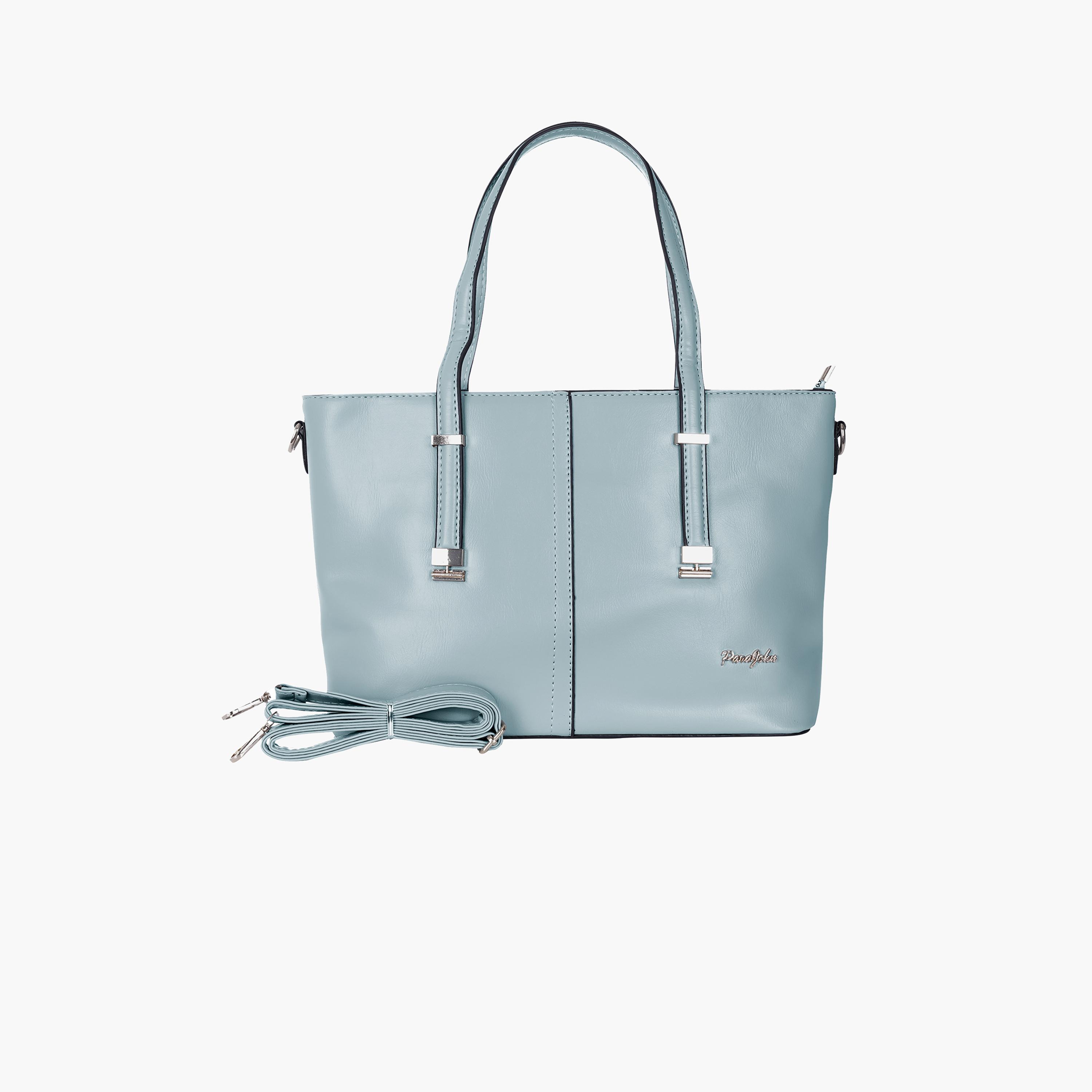 باراجون- شنطة توت بمقبض مزدوج مع سحاب للإغلاق وحزام قابل للإزالة-women-bagsandwallets-handbags-image-6