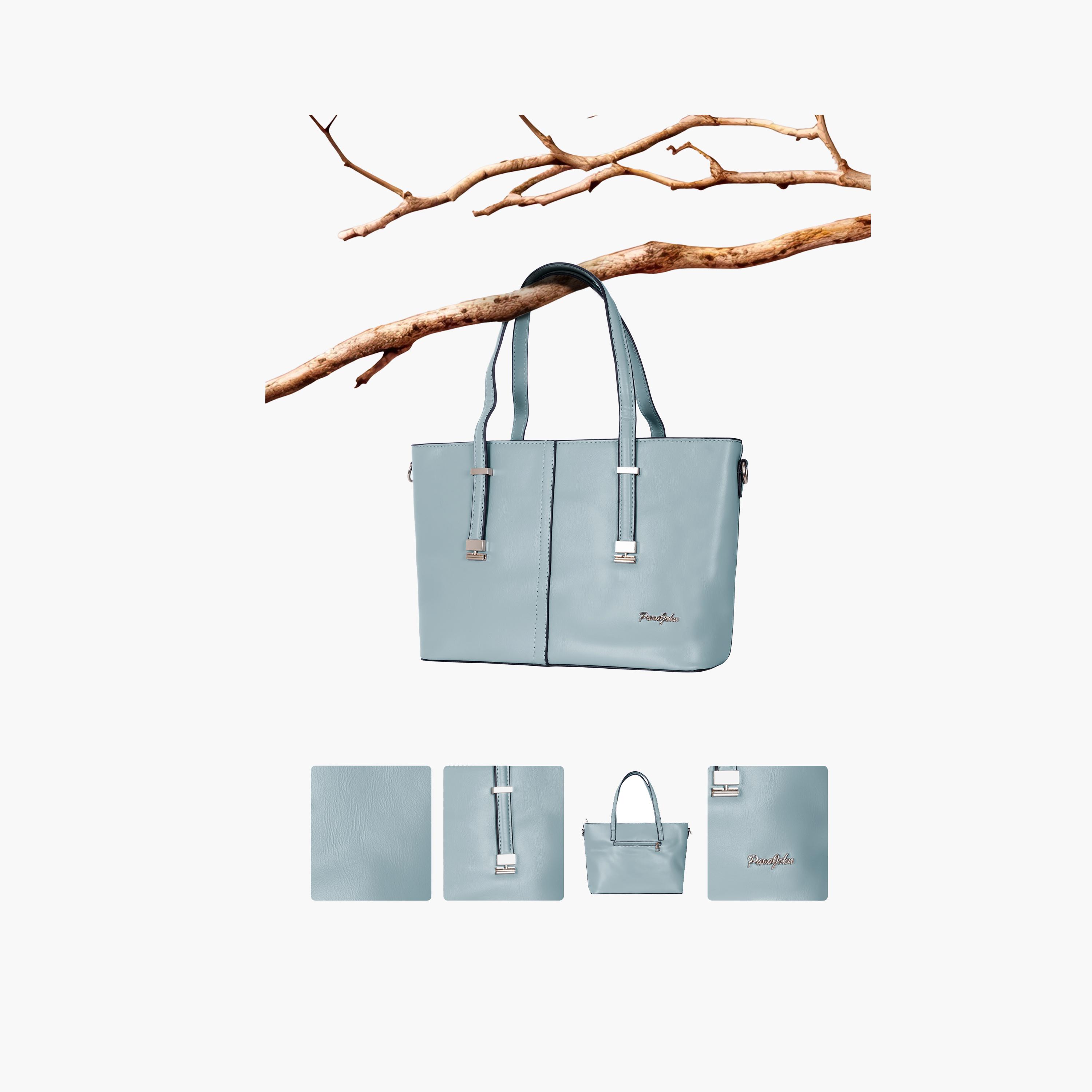 باراجون- شنطة توت بمقبض مزدوج مع سحاب للإغلاق وحزام قابل للإزالة-women-bagsandwallets-handbags-image-8