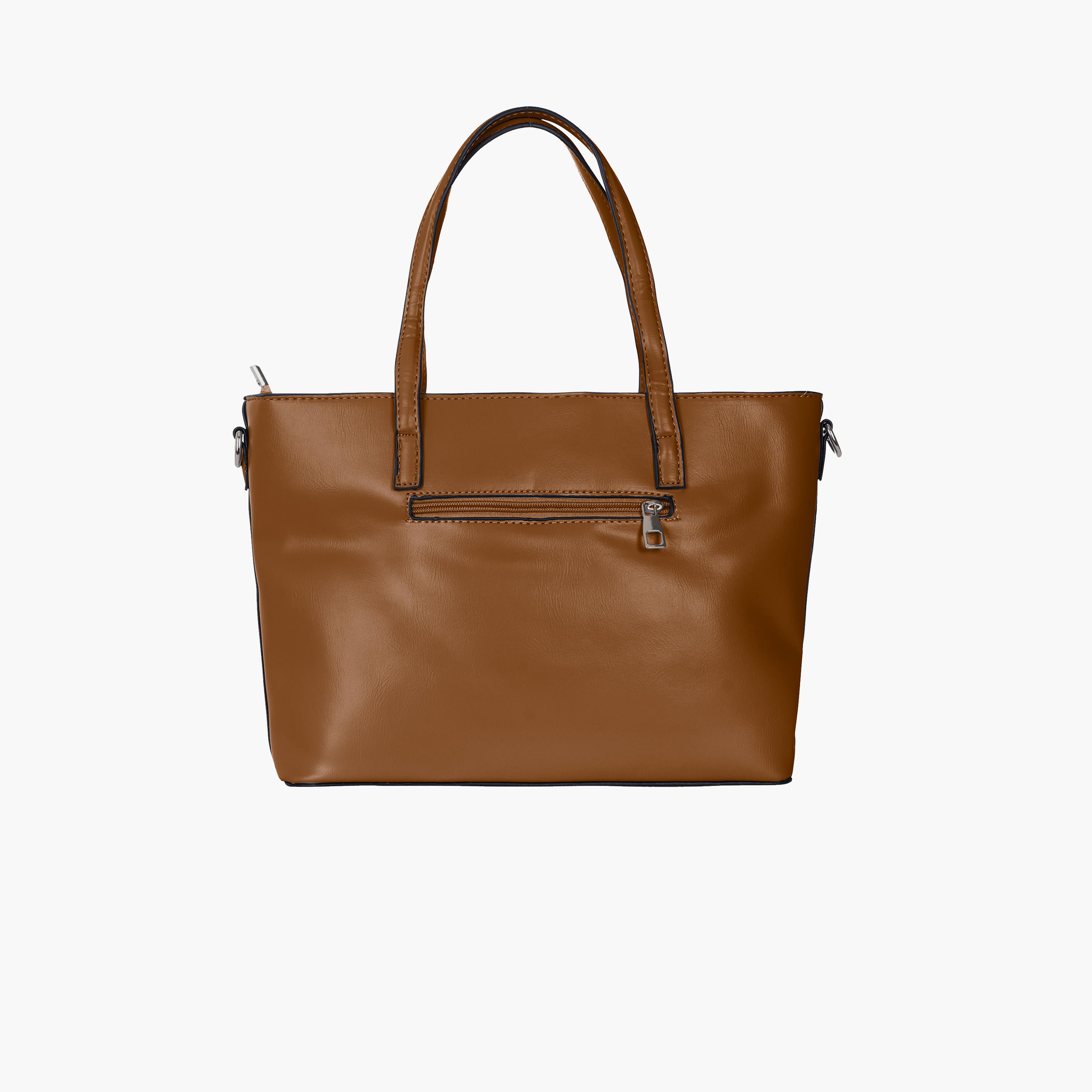باراجون- شنطة توت بمقبض مزدوج مع سحاب للإغلاق وحزام قابل للإزالة-women-bagsandwallets-handbags-image-12