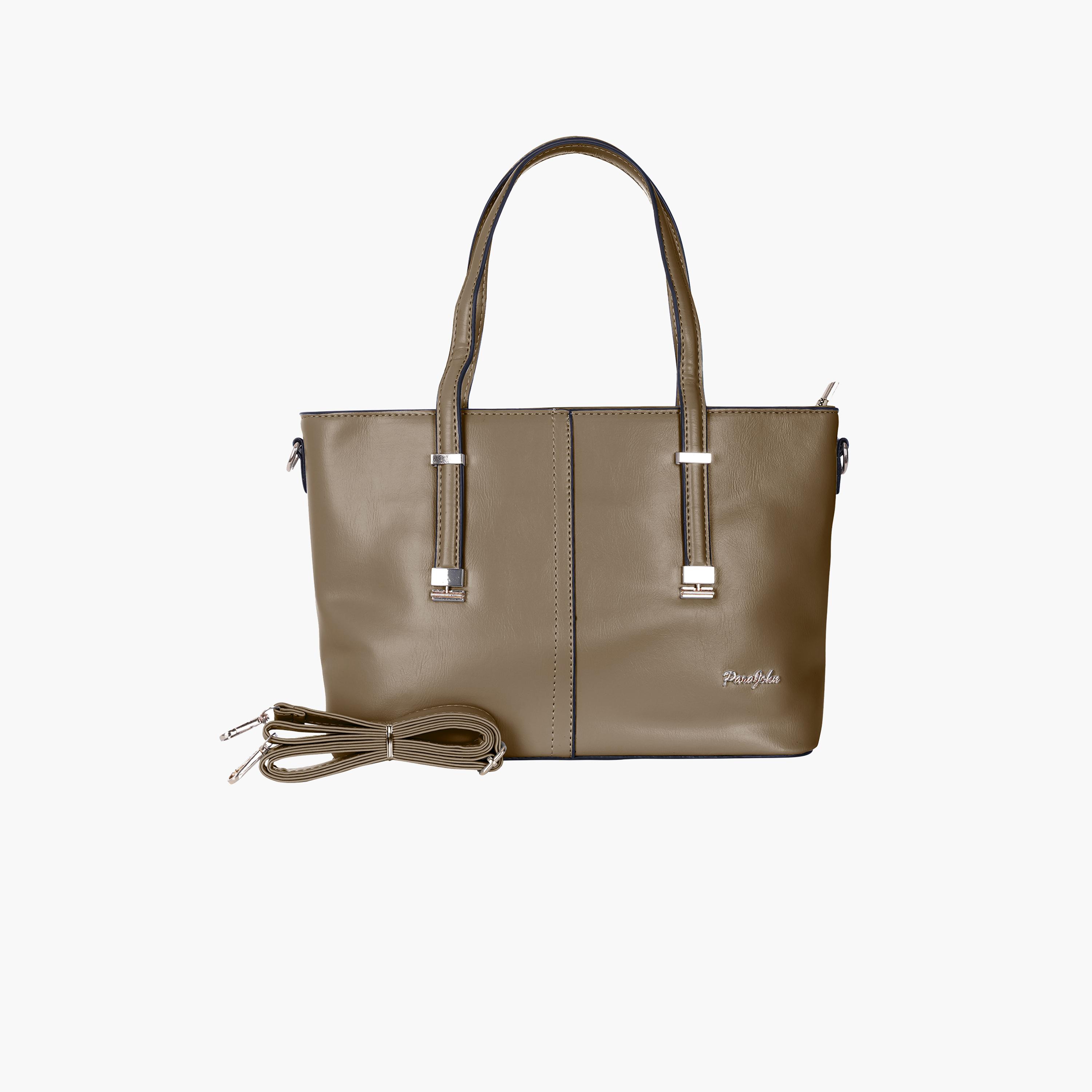 باراجون- شنطة توت بمقبض مزدوج مع سحاب للإغلاق وحزام قابل للإزالة-women-bagsandwallets-handbags-image-16