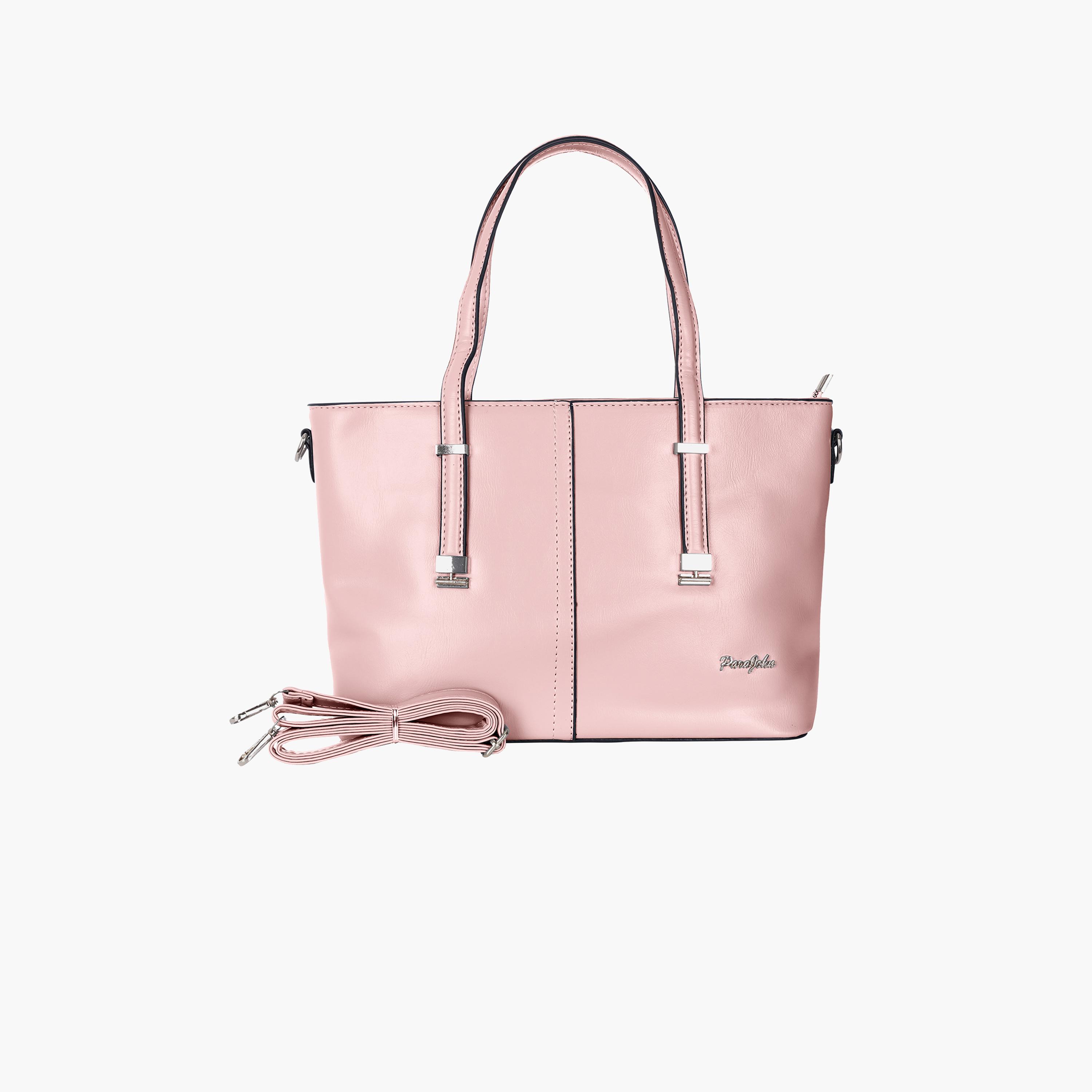 باراجون- شنطة توت بمقبض مزدوج مع سحاب للإغلاق وحزام قابل للإزالة-women-bagsandwallets-handbags-image-21
