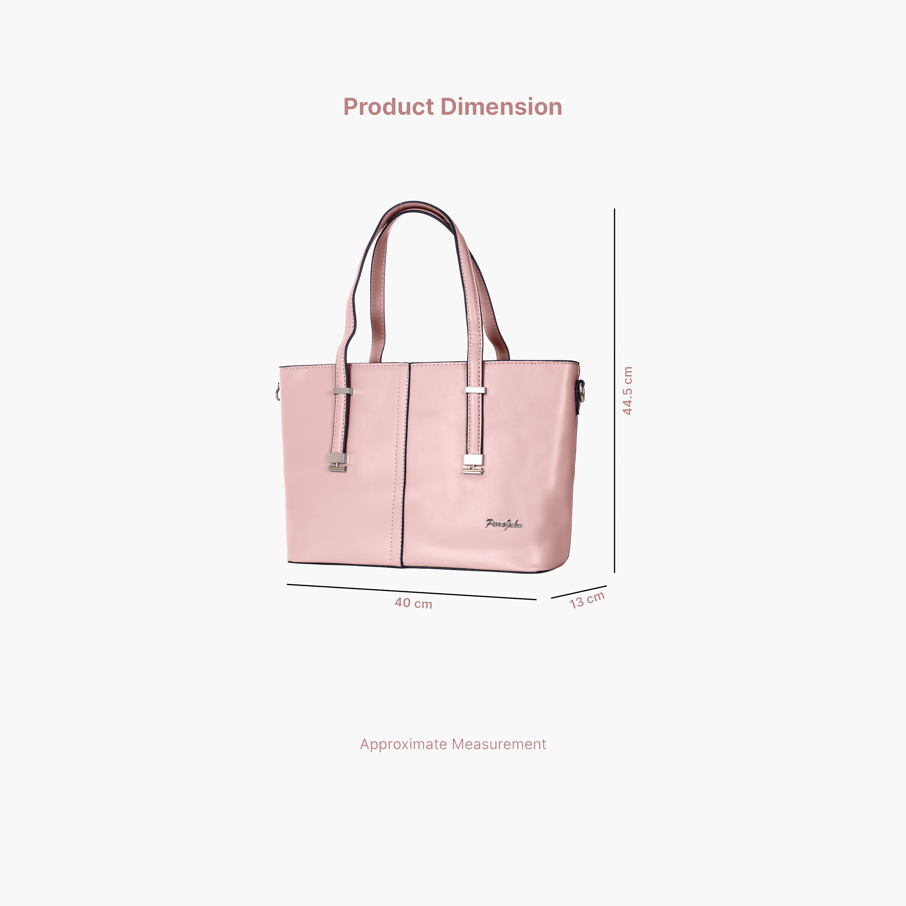 باراجون- شنطة توت بمقبض مزدوج مع سحاب للإغلاق وحزام قابل للإزالة-women-bagsandwallets-handbags-image-22