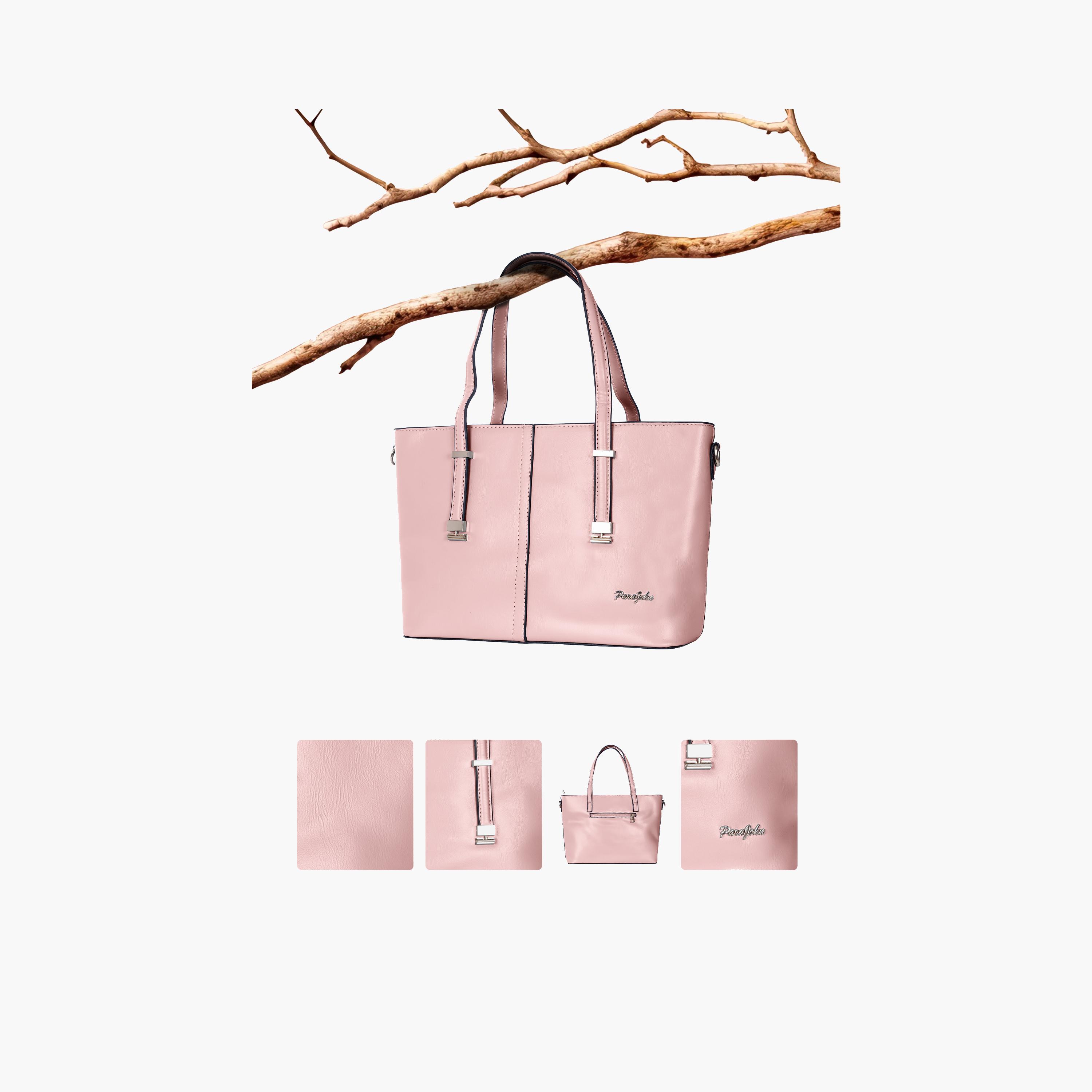 باراجون- شنطة توت بمقبض مزدوج مع سحاب للإغلاق وحزام قابل للإزالة-women-bagsandwallets-handbags-image-25