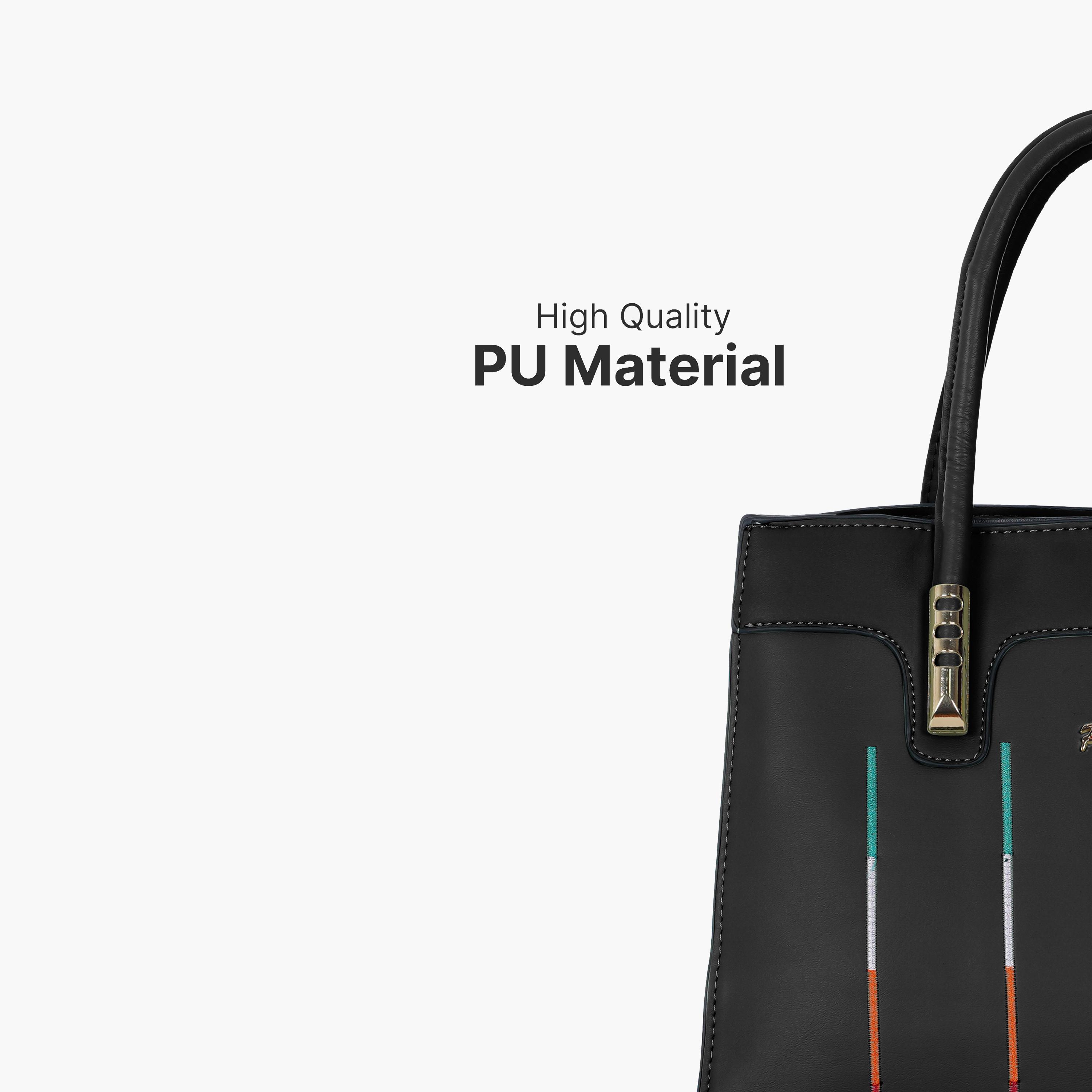 Para John Textured Double Handle Crossbody Bag with Zipper Closure and Detachable Strap-women-bagsandwallets-handbags-image-5