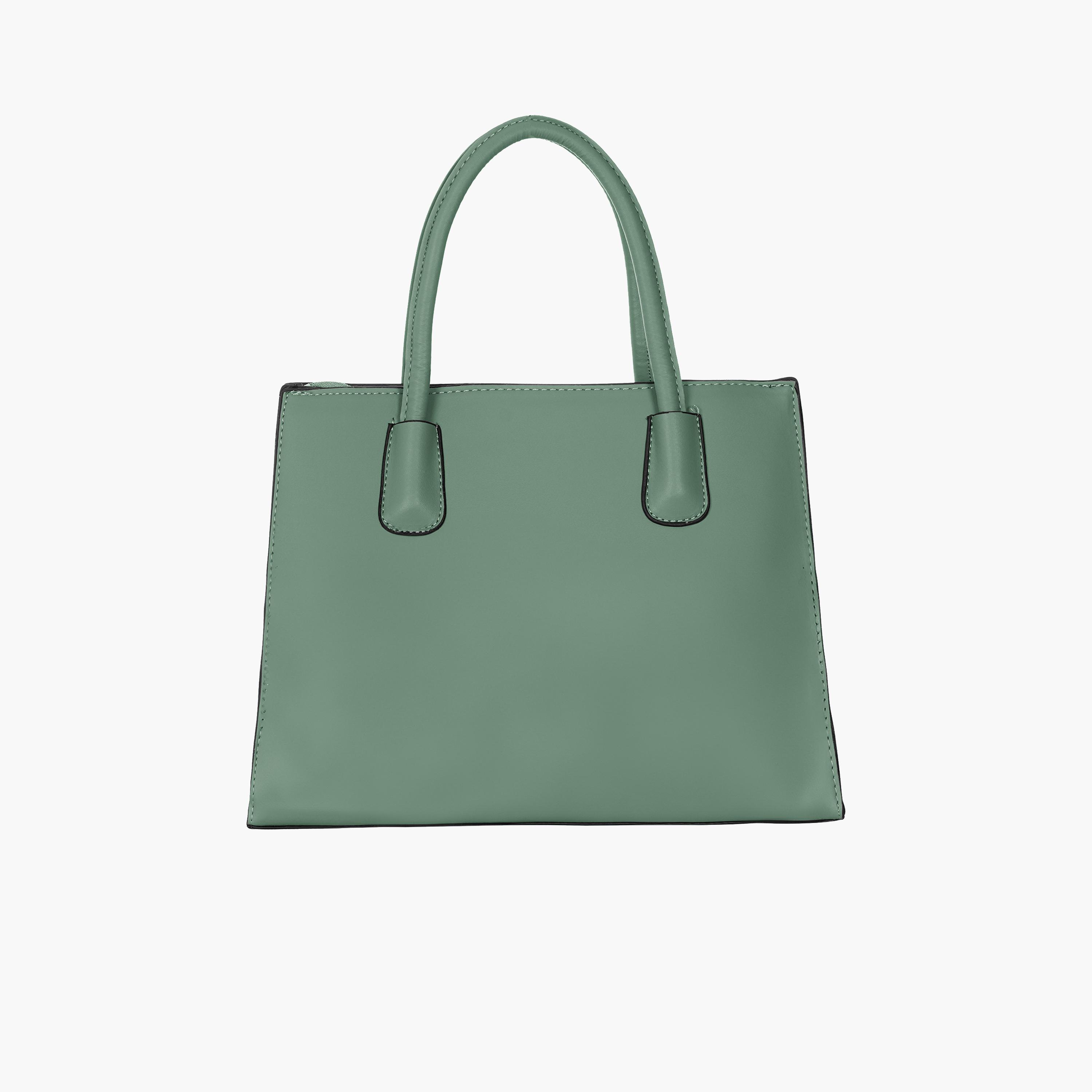 Para John Textured Double Handle Crossbody Bag with Zipper Closure and Detachable Strap-women-bagsandwallets-handbags-image-12