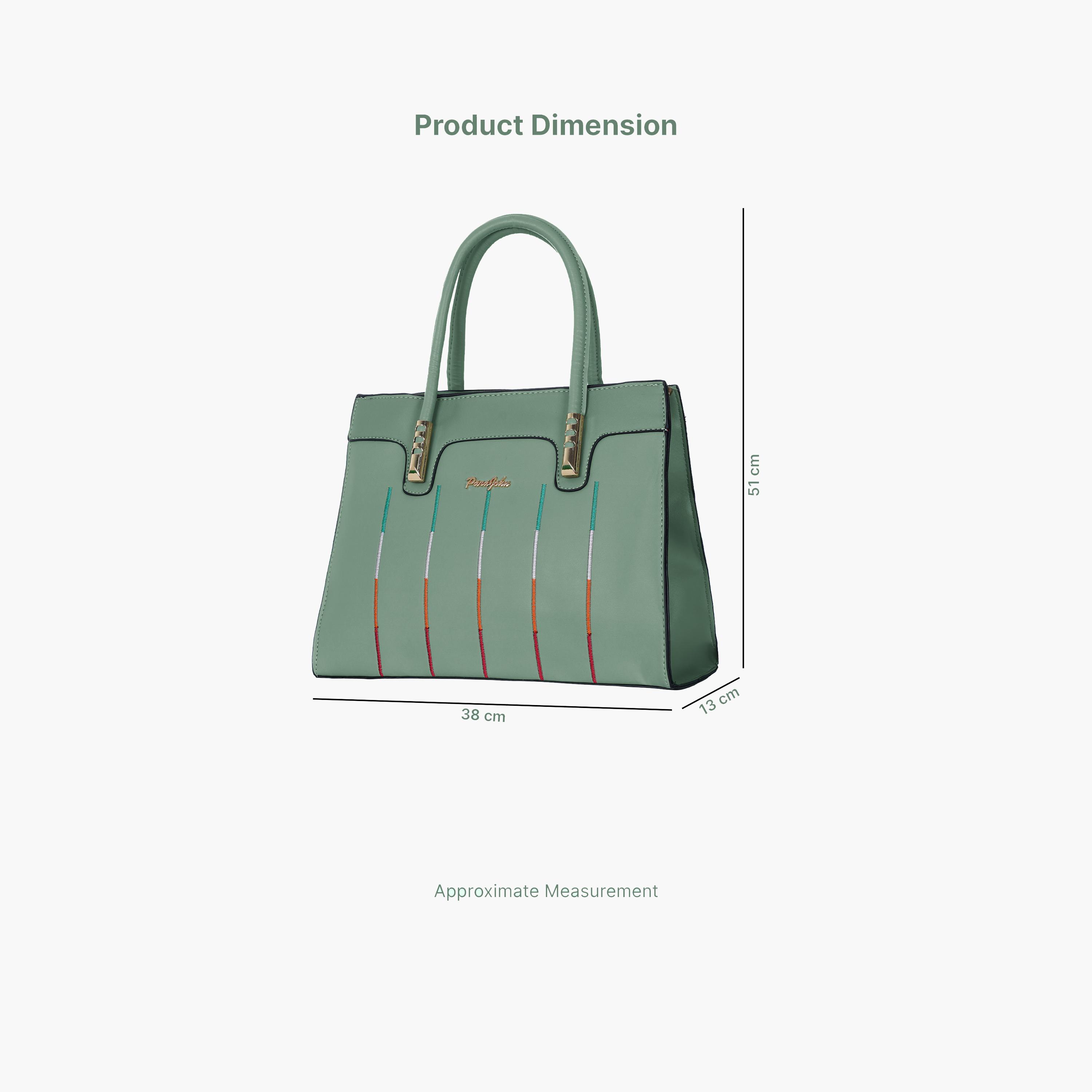 Para John Textured Double Handle Crossbody Bag with Zipper Closure and Detachable Strap-women-bagsandwallets-handbags-image-13