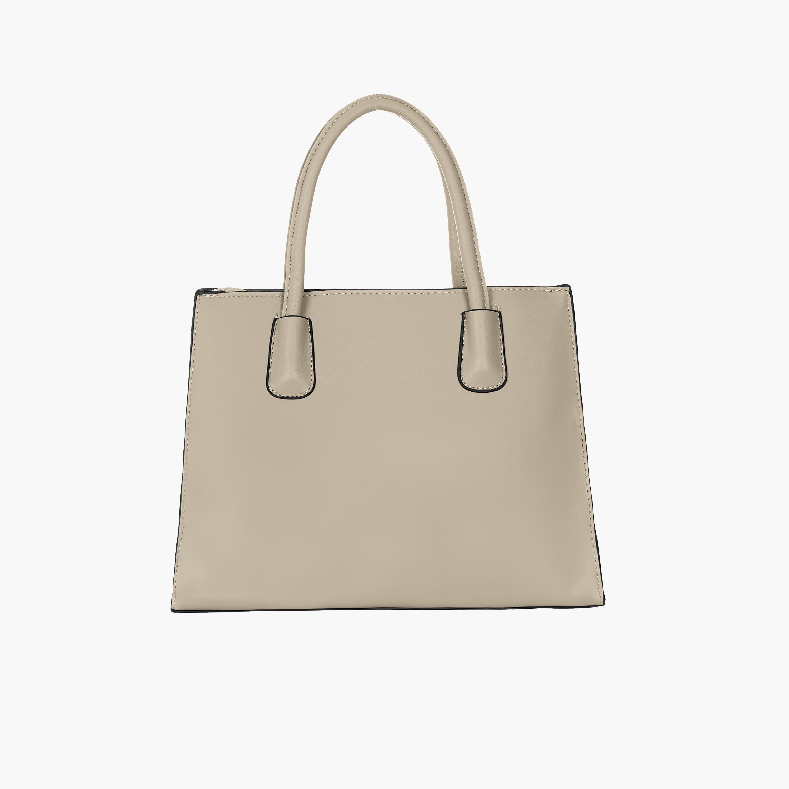 Para John Textured Double Handle Crossbody Bag with Zipper Closure and Detachable Strap-women-bagsandwallets-handbags-image-17