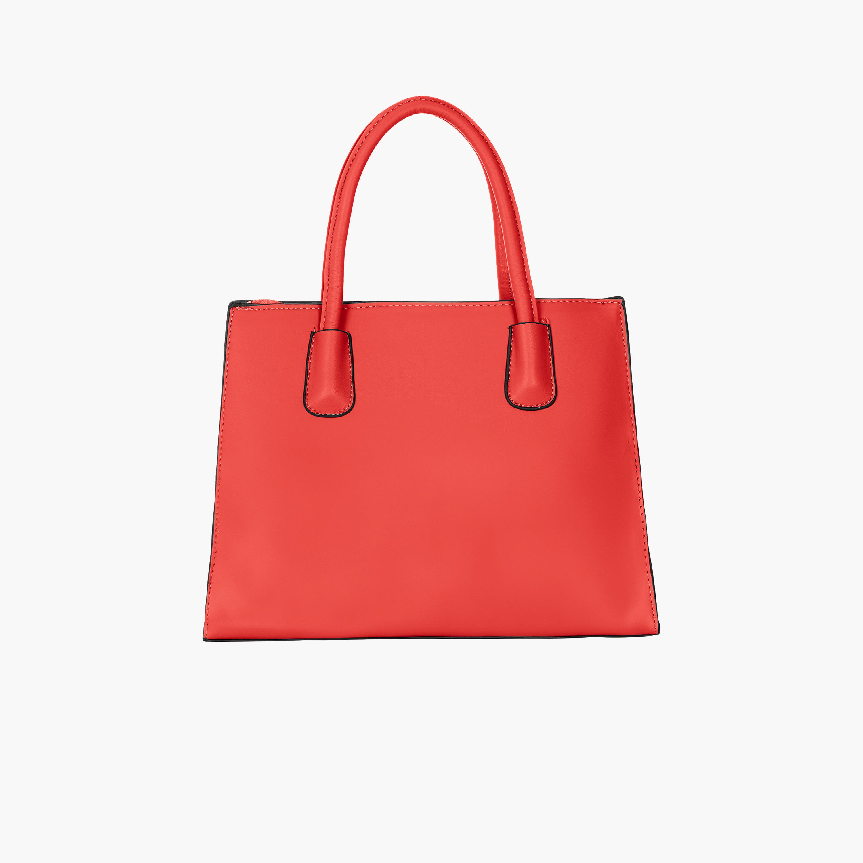 Para John Textured Double Handle Crossbody Bag with Zipper Closure and Detachable Strap-women-bagsandwallets-handbags-image-23