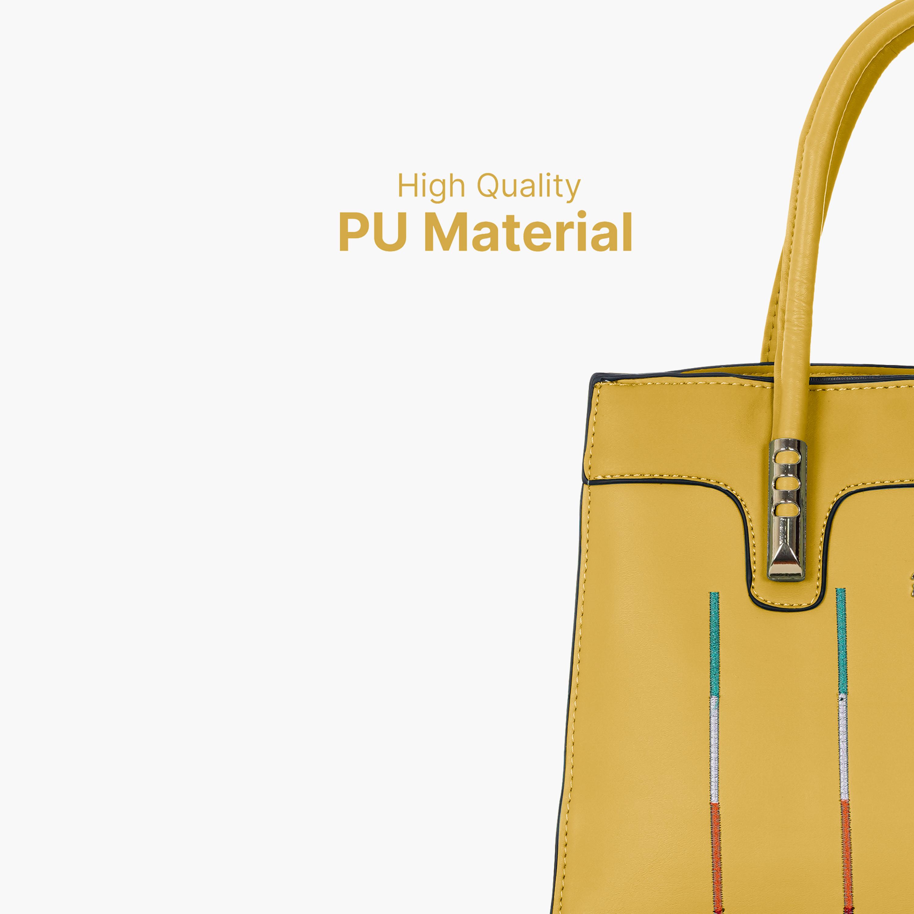 Para John Textured Double Handle Crossbody Bag with Zipper Closure and Detachable Strap-women-bagsandwallets-handbags-image-29