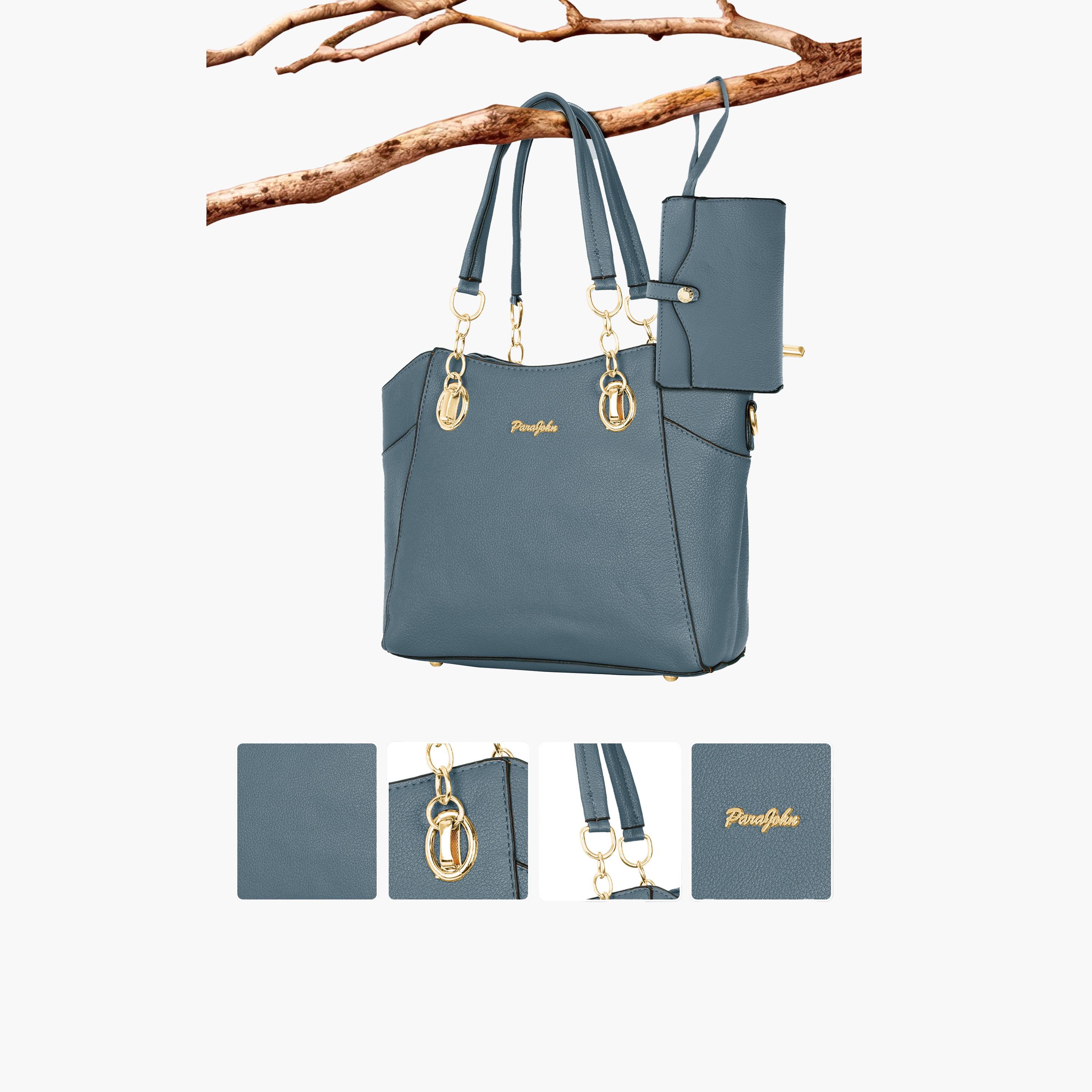 باراجون- شنطة كتف بمقبض مزدوج مع سحاب للإغلاق وحزام قابل للإزالة-women-bagsandwallets-handbags-image-1