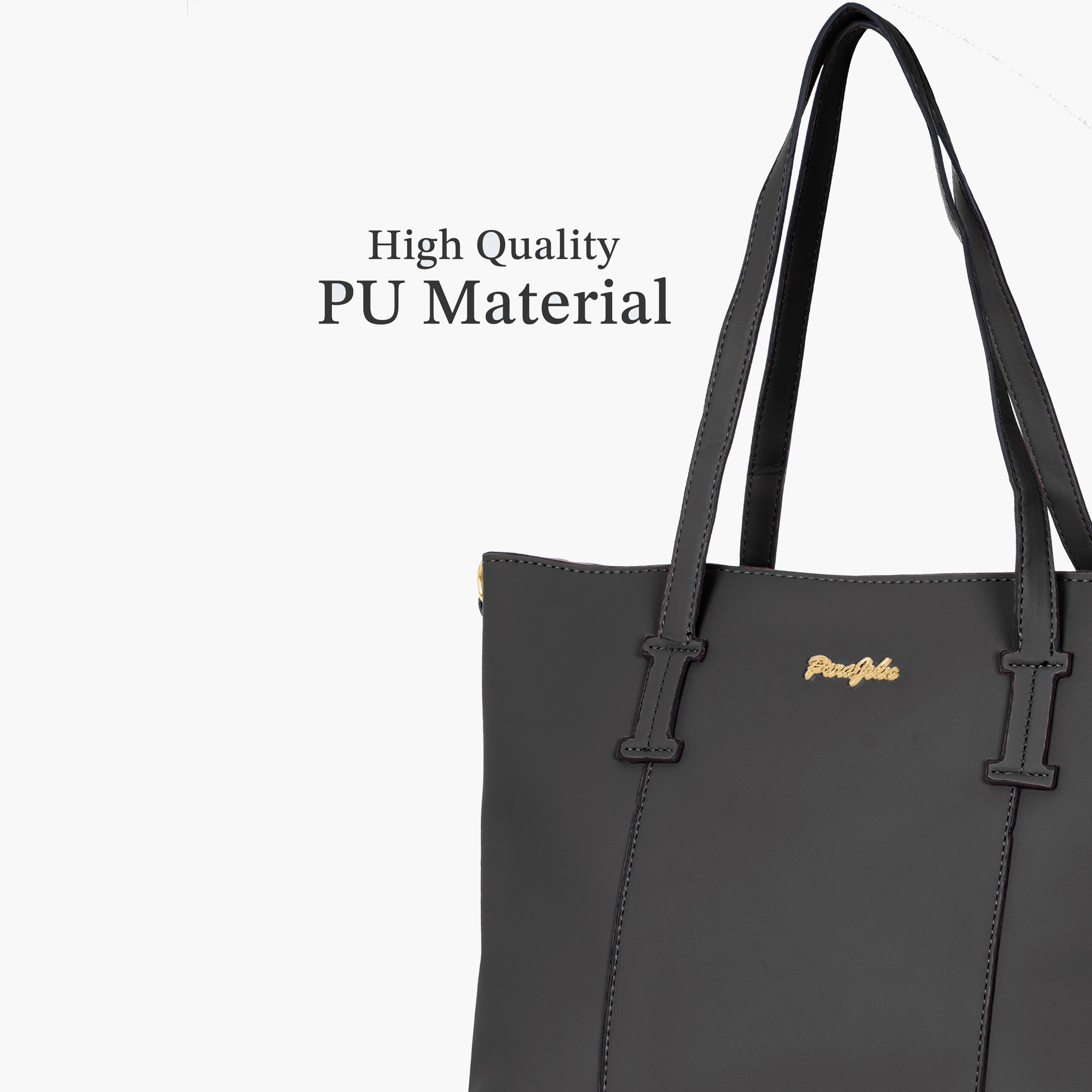 Para John Double Handle Tote Bag with Zipper Closure and Detachable Strap-women-bagsandwallets-handbags-image-4