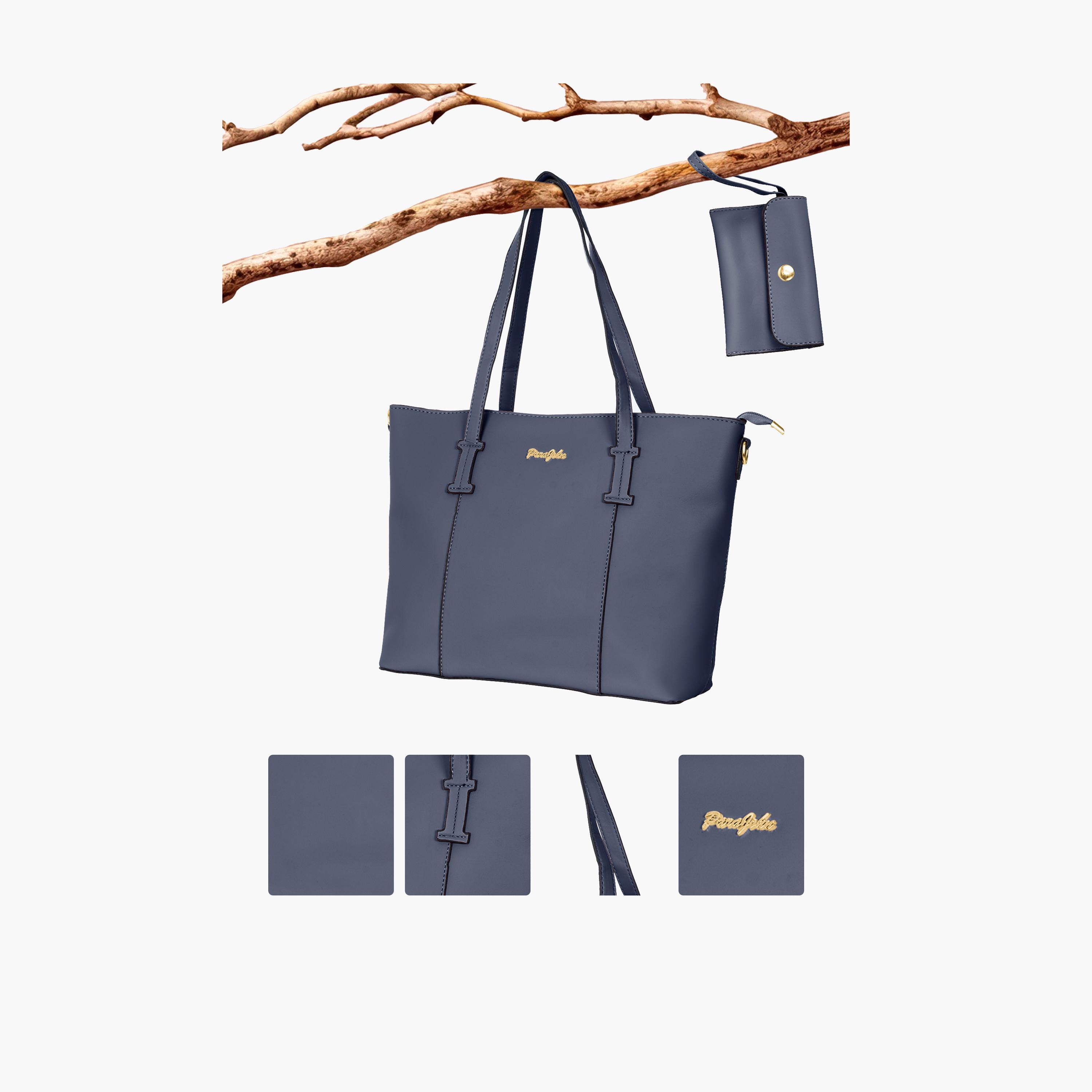 Para John Double Handle Tote Bag with Zipper Closure and Detachable Strap-women-bagsandwallets-handbags-image-10