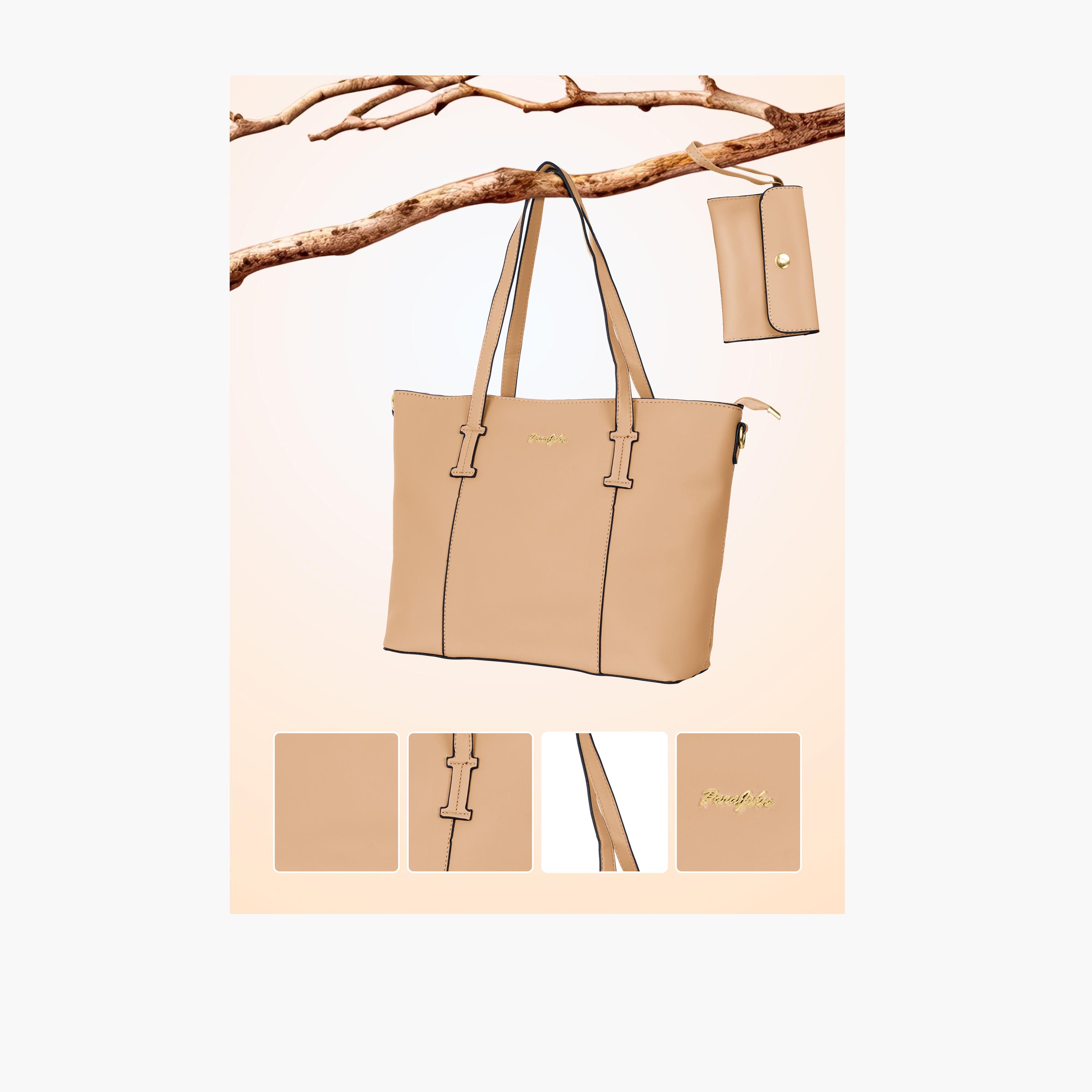 Para John Double Handle Tote Bag with Zipper Closure and Detachable Strap-women-bagsandwallets-handbags-image-13