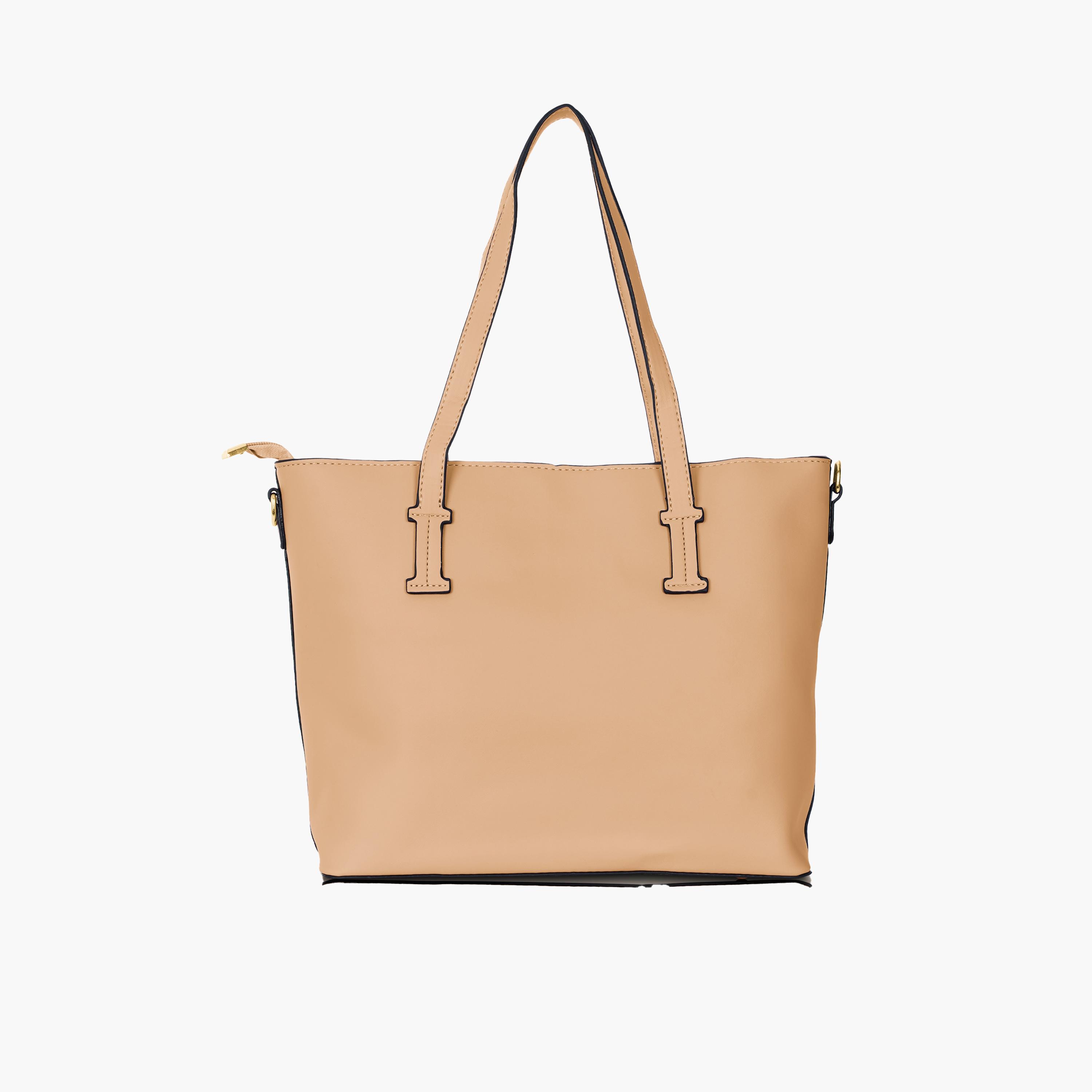 Para John Double Handle Tote Bag with Zipper Closure and Detachable Strap-women-bagsandwallets-handbags-image-15