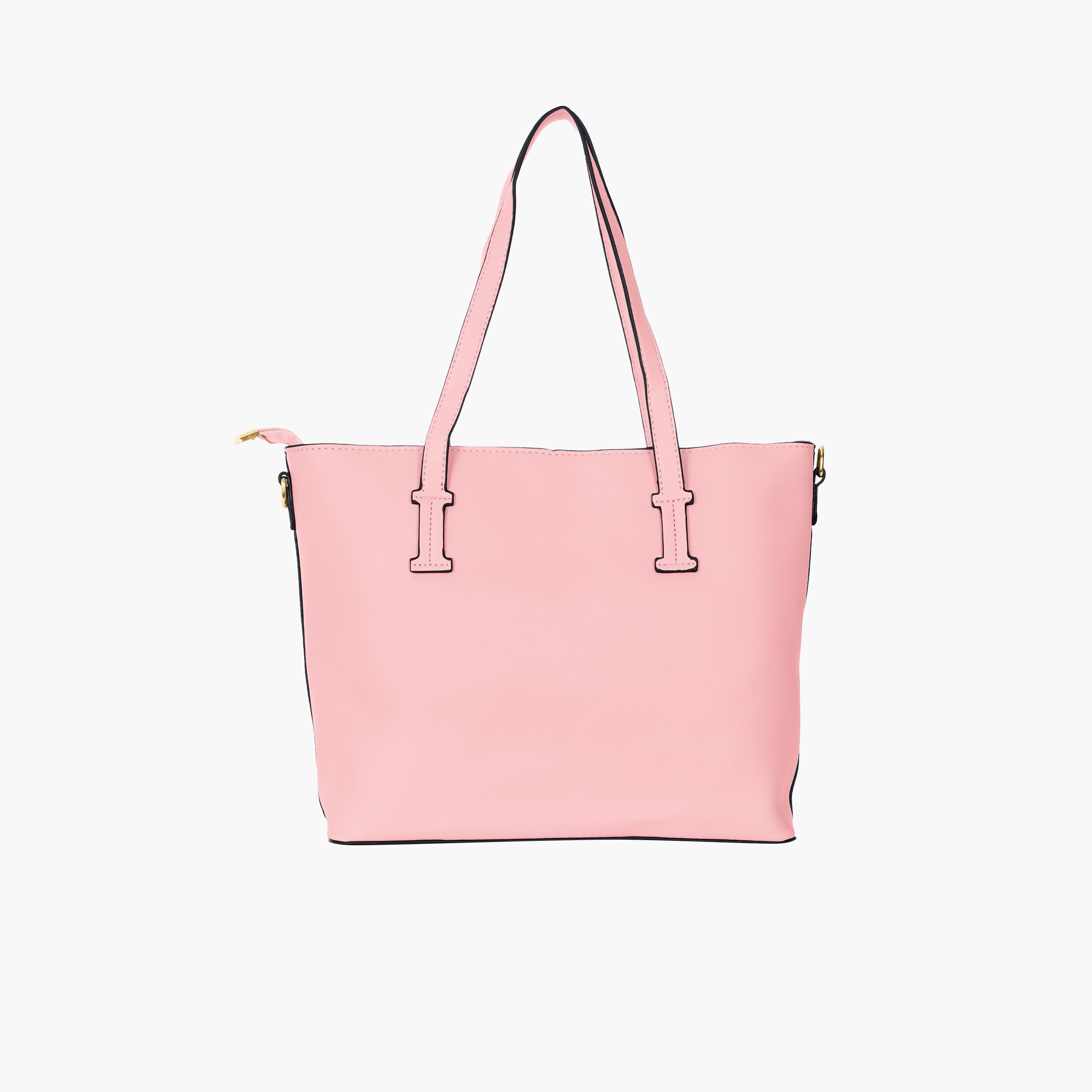 Para John Double Handle Tote Bag with Zipper Closure and Detachable Strap-women-bagsandwallets-handbags-image-17