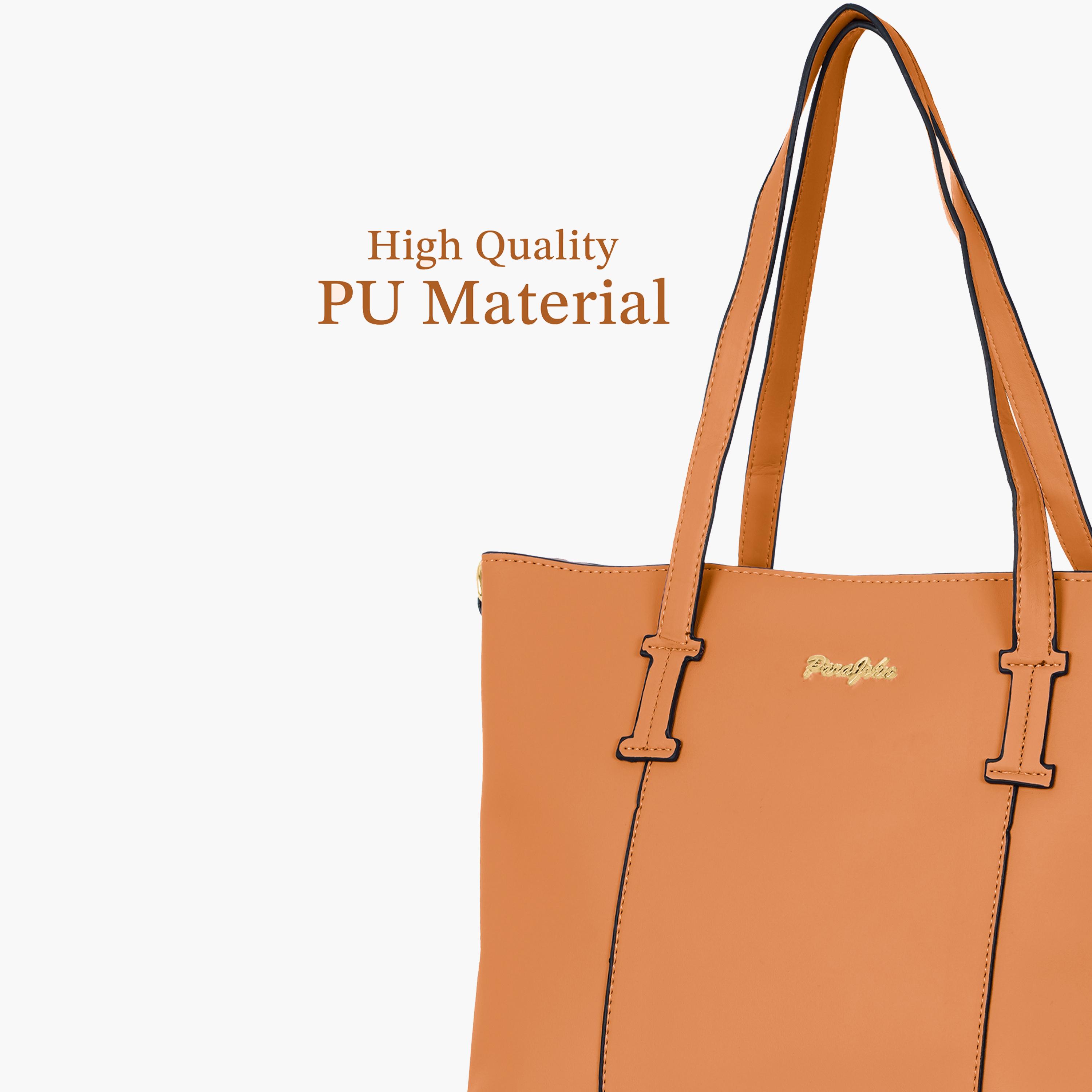 Para John Double Handle Tote Bag with Zipper Closure and Detachable Strap-women-bagsandwallets-handbags-image-23