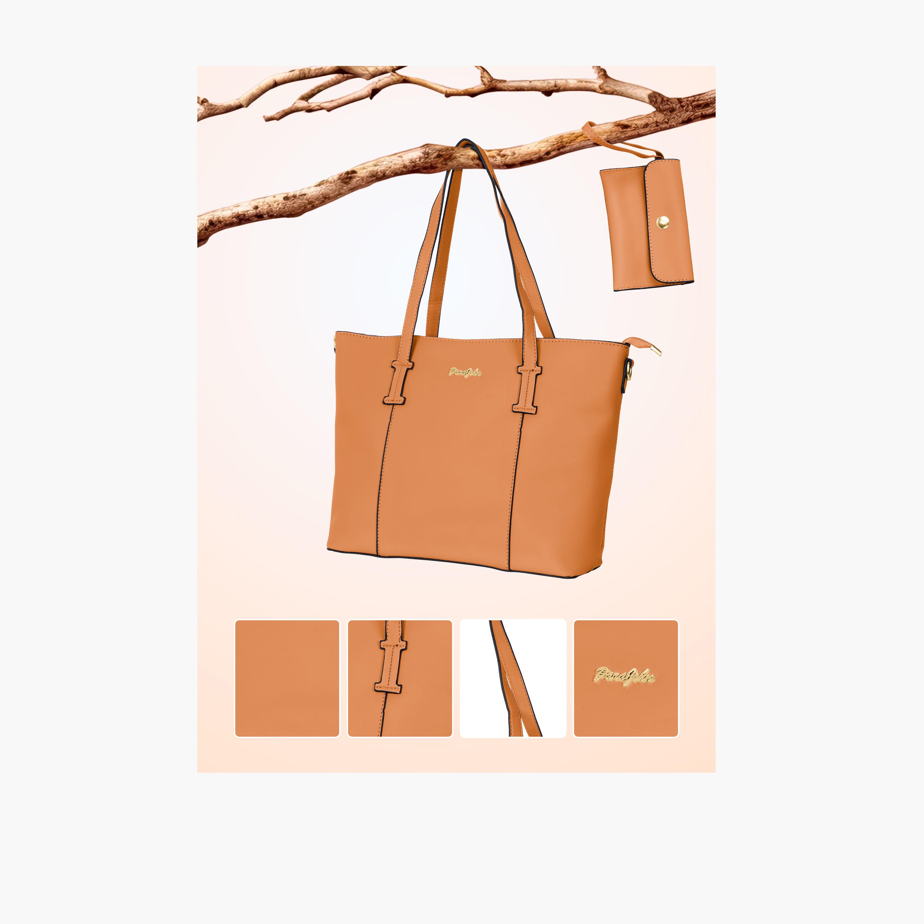 Para John Double Handle Tote Bag with Zipper Closure and Detachable Strap-women-bagsandwallets-handbags-image-24