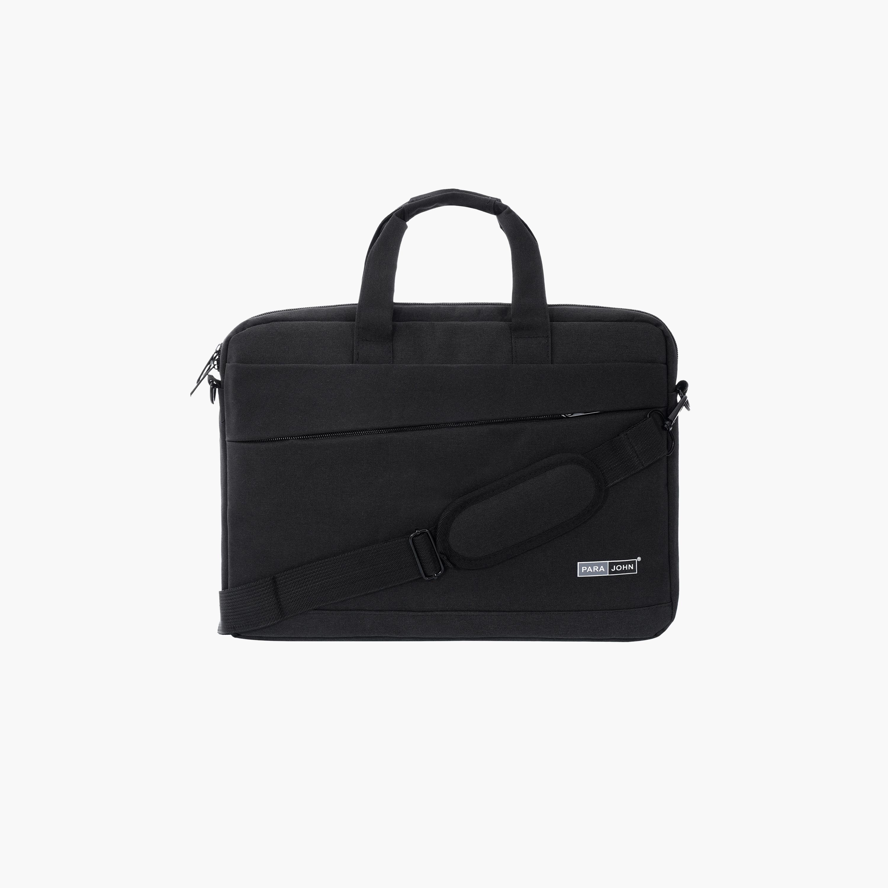 باراجون- شنطة كمبيوتر محمول بمقبض مزدوج مع سحاب للإغلاق وحزام قابل للإزالة-men-bags-image-2