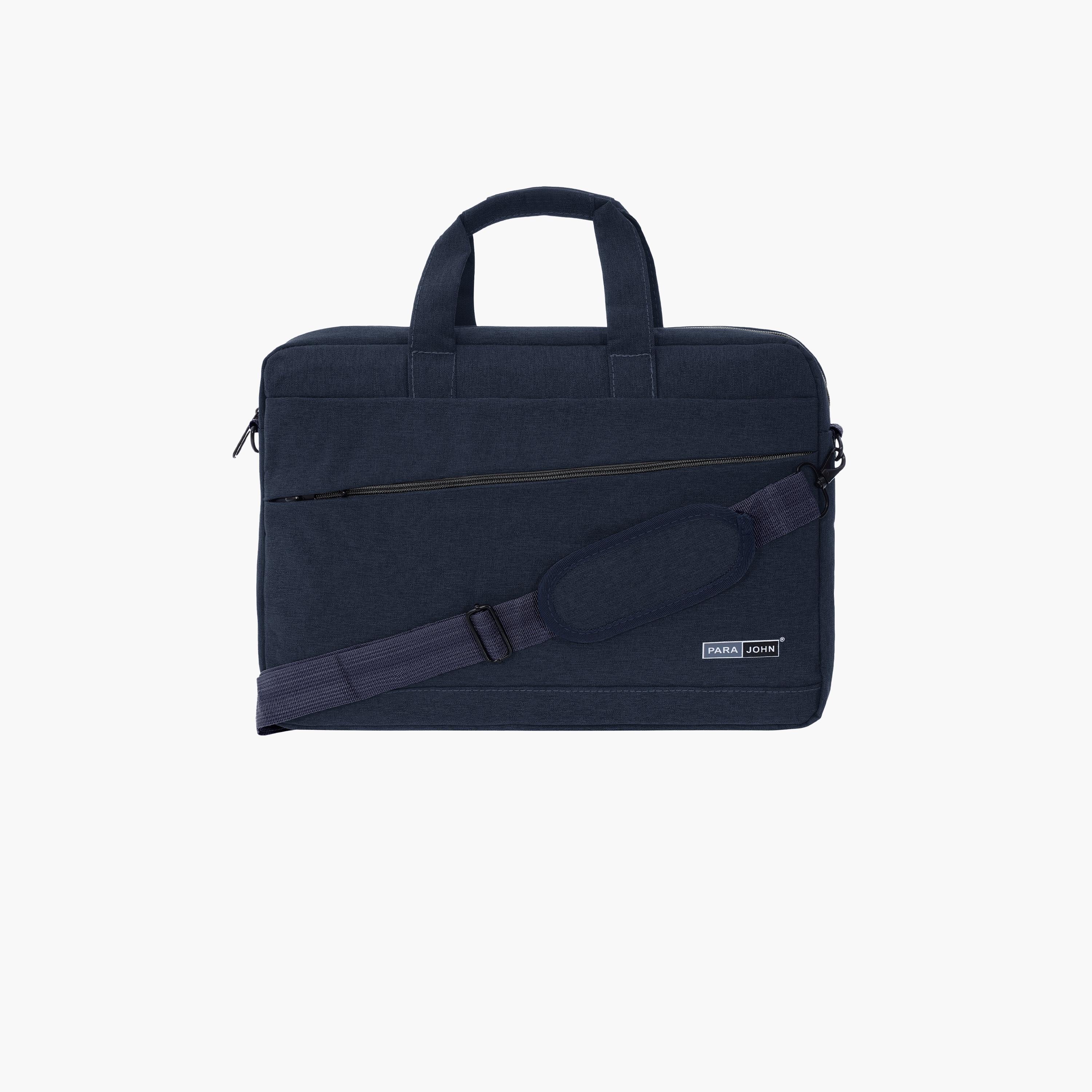 باراجون- شنطة كمبيوتر محمول بمقبض مزدوج مع سحاب للإغلاق وحزام قابل للإزالة-men-bags-image-12