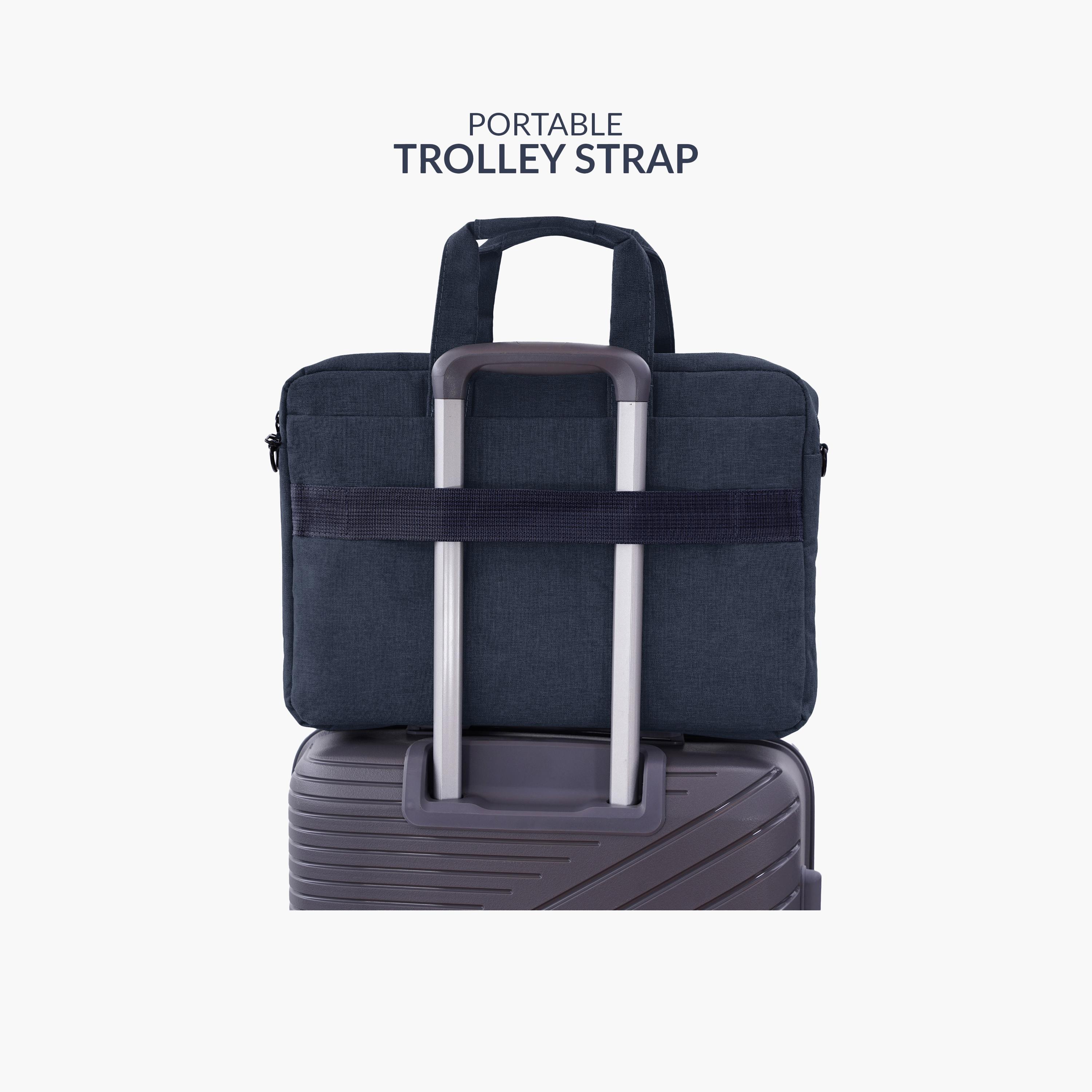 باراجون- شنطة كمبيوتر محمول بمقبض مزدوج مع سحاب للإغلاق وحزام قابل للإزالة-men-bags-image-15