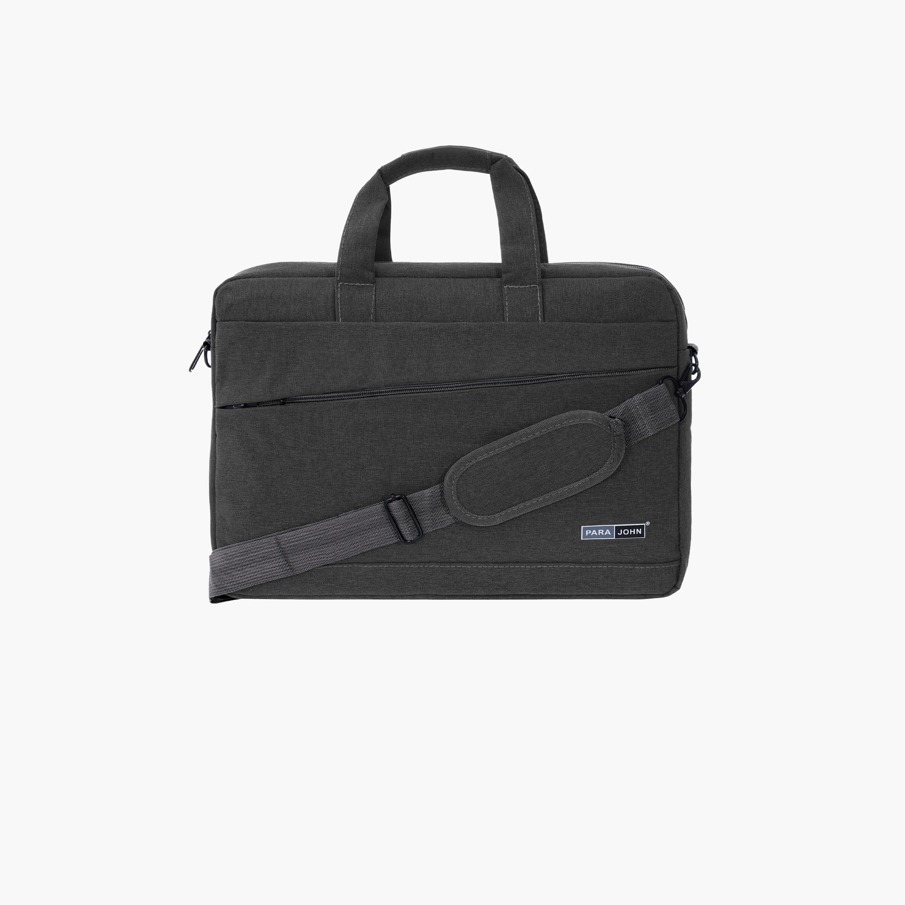باراجون- شنطة كمبيوتر محمول بمقبض مزدوج مع سحاب للإغلاق وحزام قابل للإزالة-men-bags-image-7