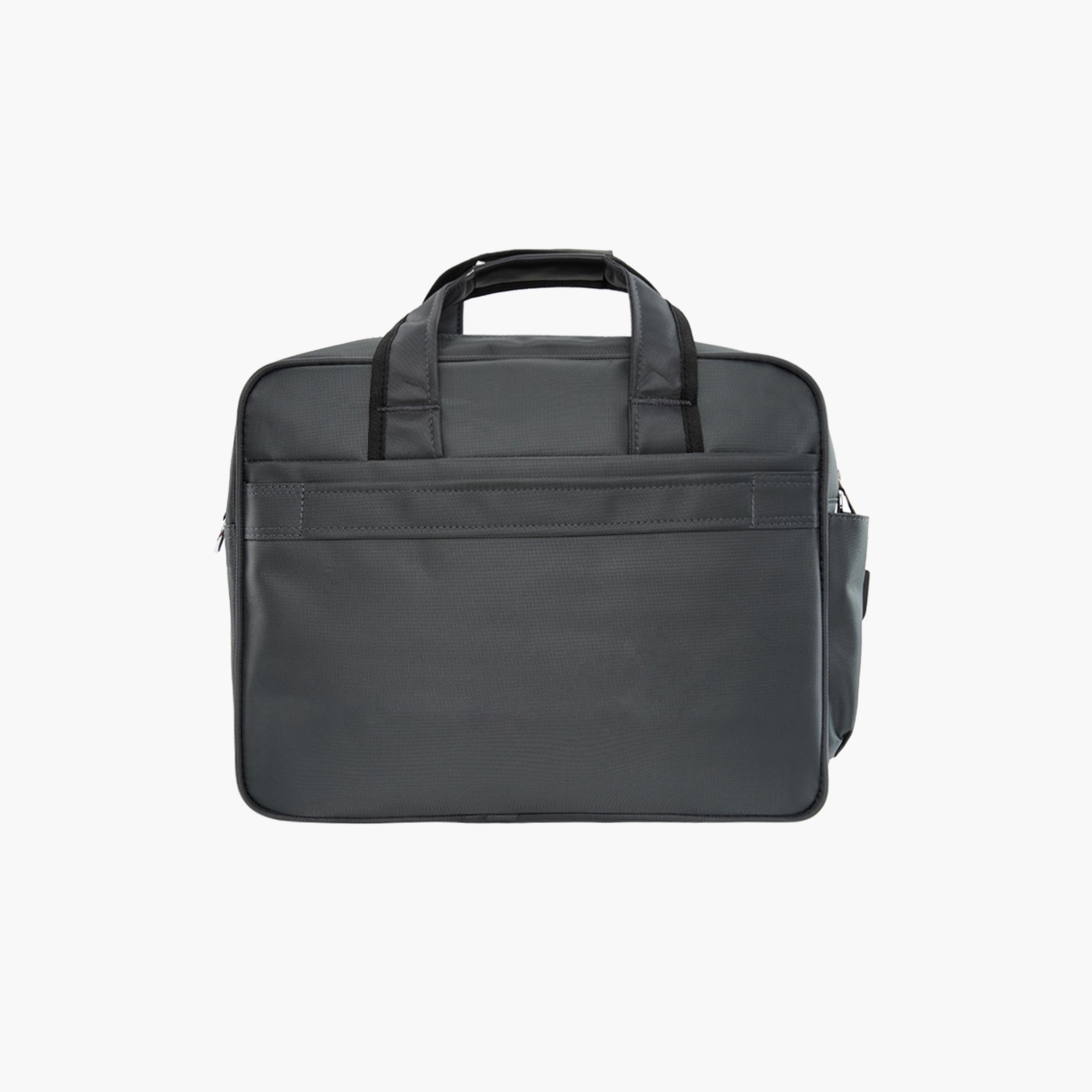 Para John Textured Double Handle Laptop Bag with Zipper Closure and Detachable Strap-men-bags-image-10