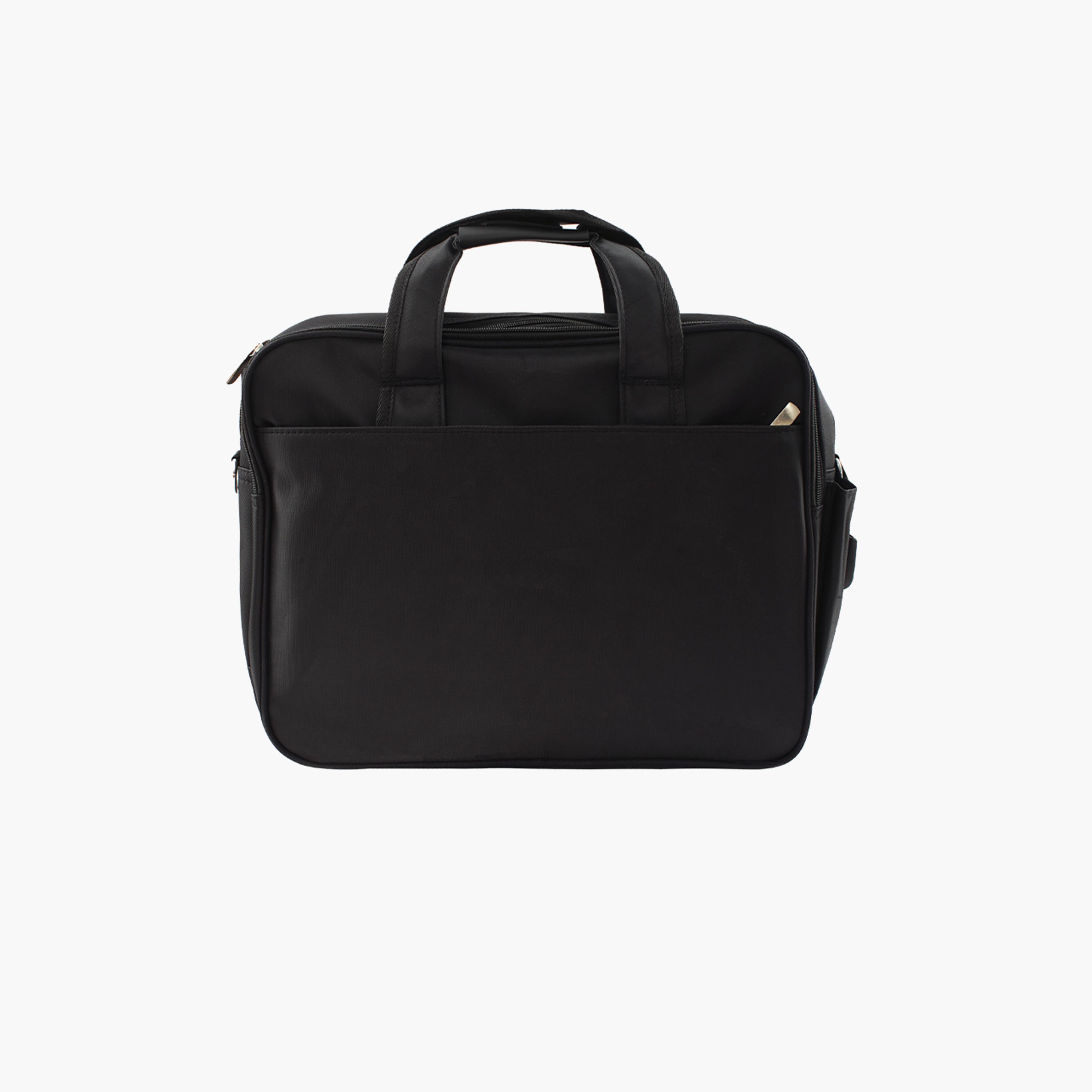 Para John Textured Double Handle Laptop Bag with Zipper Closure and Detachable Strap-men-bags-image-5