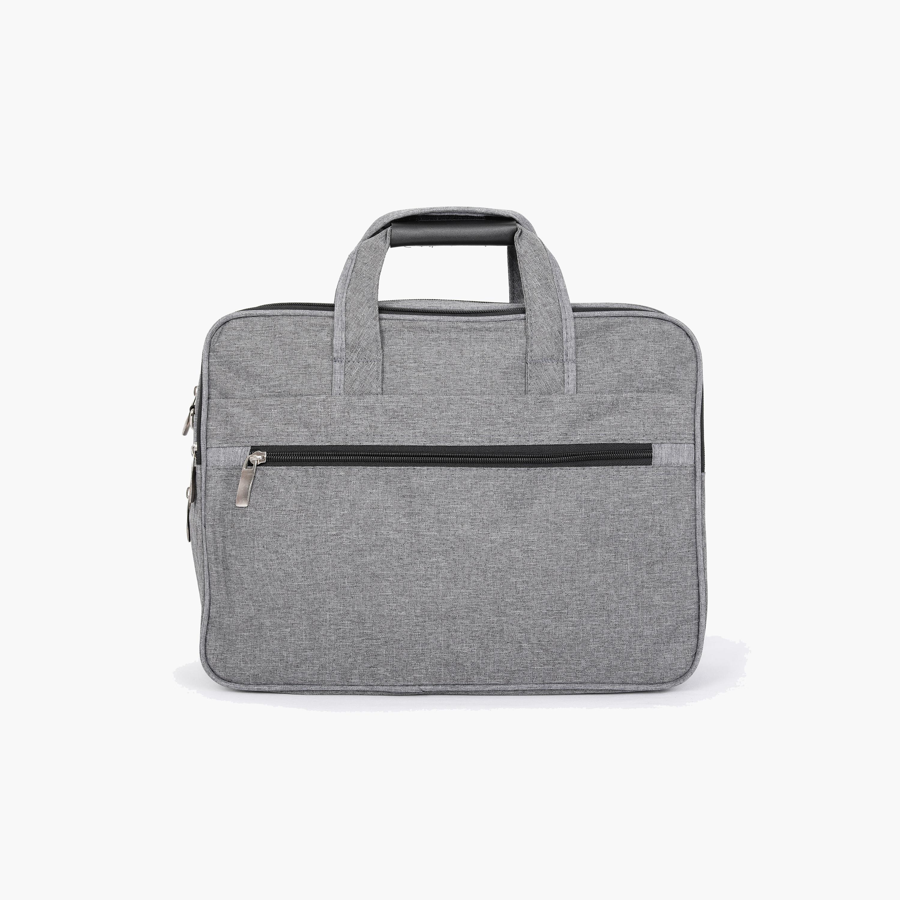 Para John Textured Double Handle Laptop Bag with Zipper Closure and Detachable Strap-men-bags-image-5