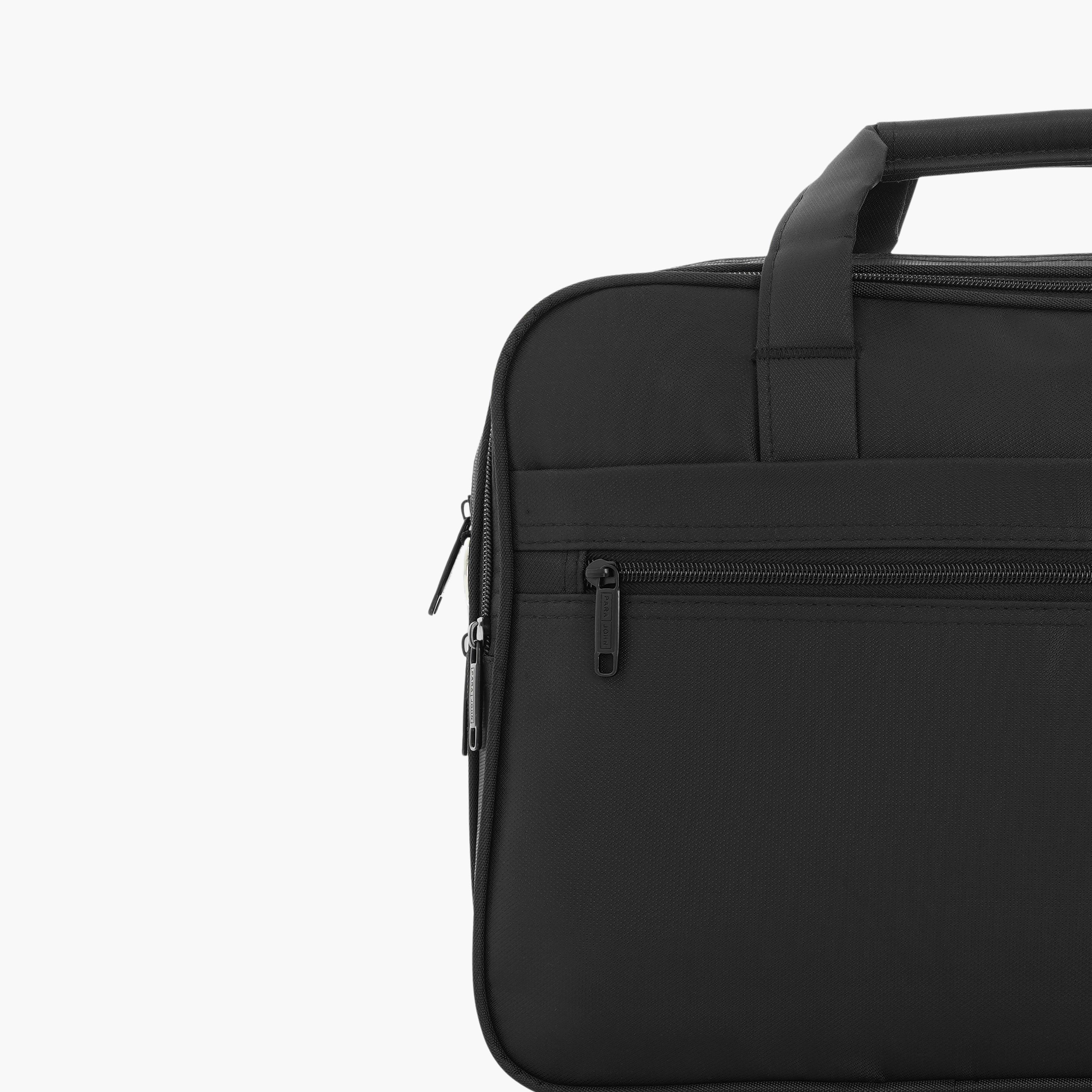 Para John Textured Double Handle Laptop Bag with Zipper Closure and Detachable Strap-men-bags-image-5