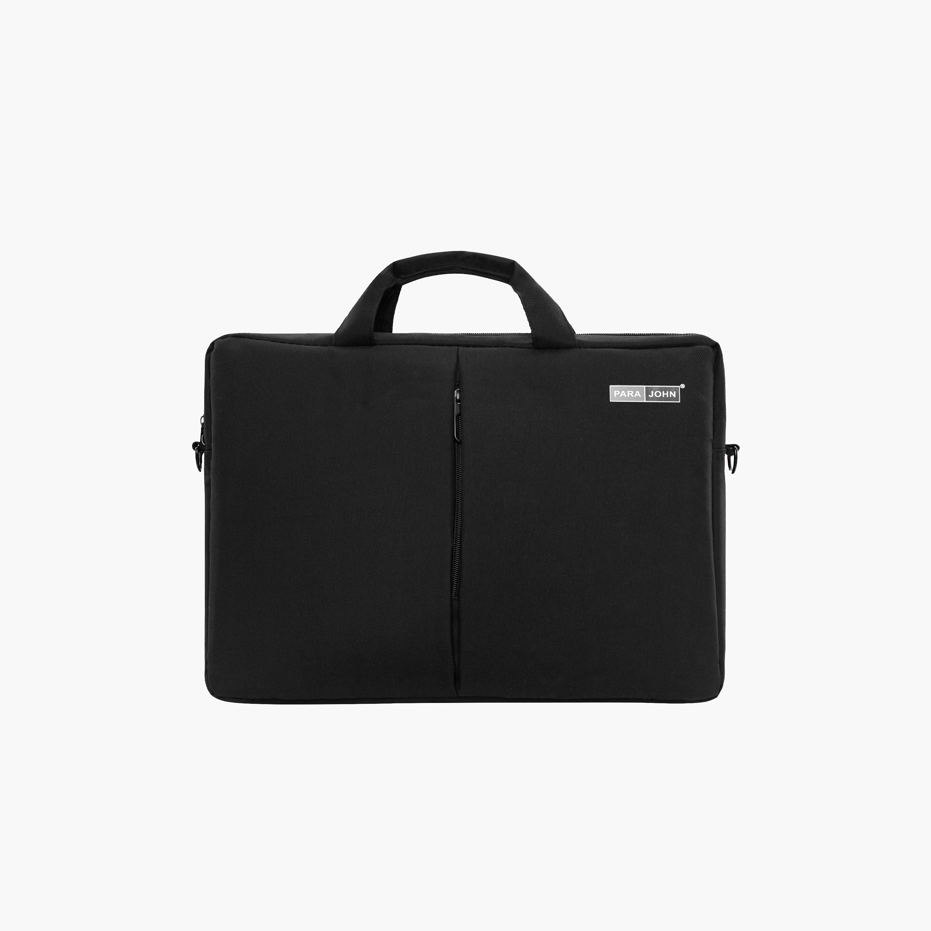 باراجون- شنطة كمبيوتر محمول بمقبض مزدوج مع سحاب للإغلاق وحزام قابل للإزالة-men-bags-image-1