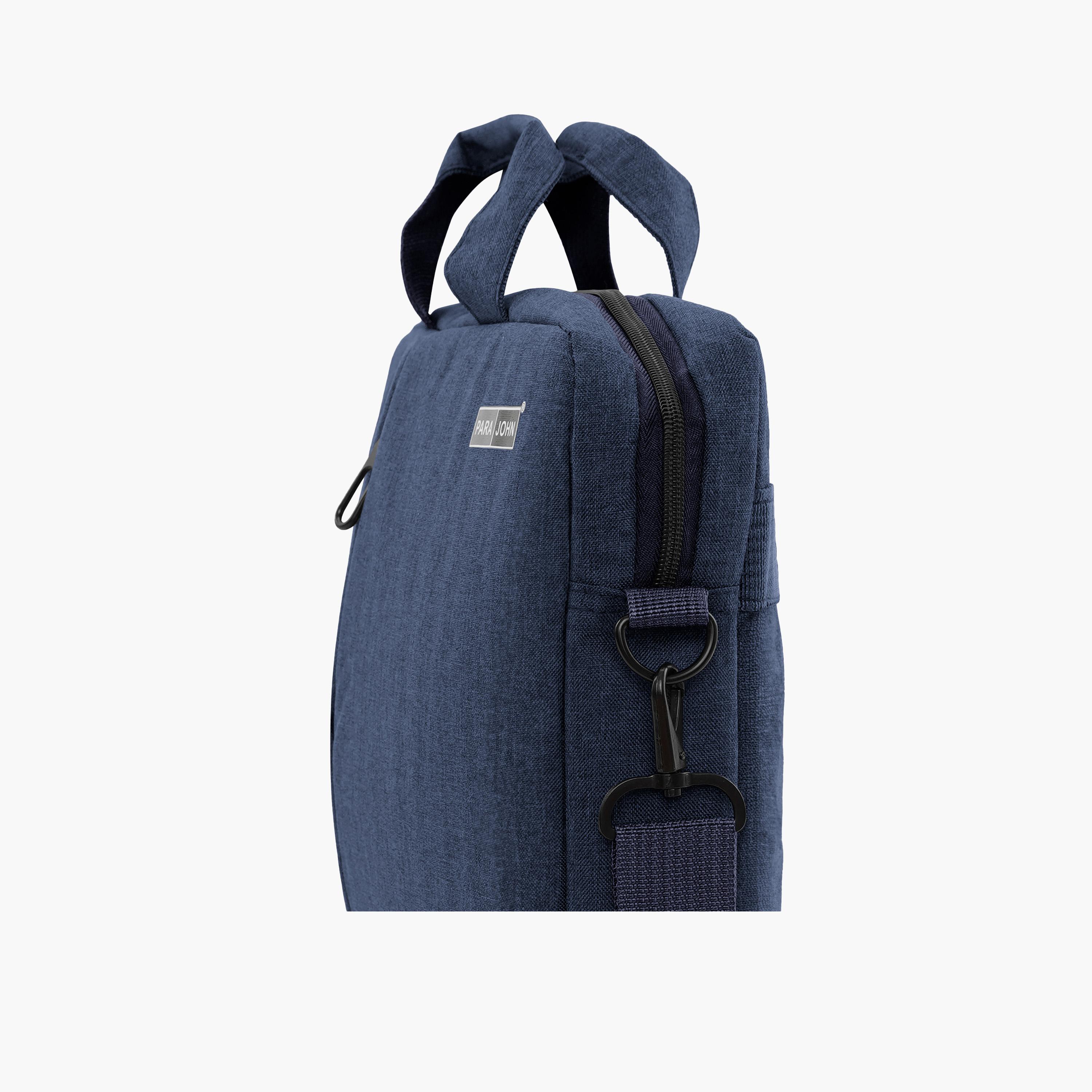 باراجون- شنطة كمبيوتر محمول بمقبض مزدوج مع سحاب للإغلاق وحزام قابل للإزالة-men-bags-image-14