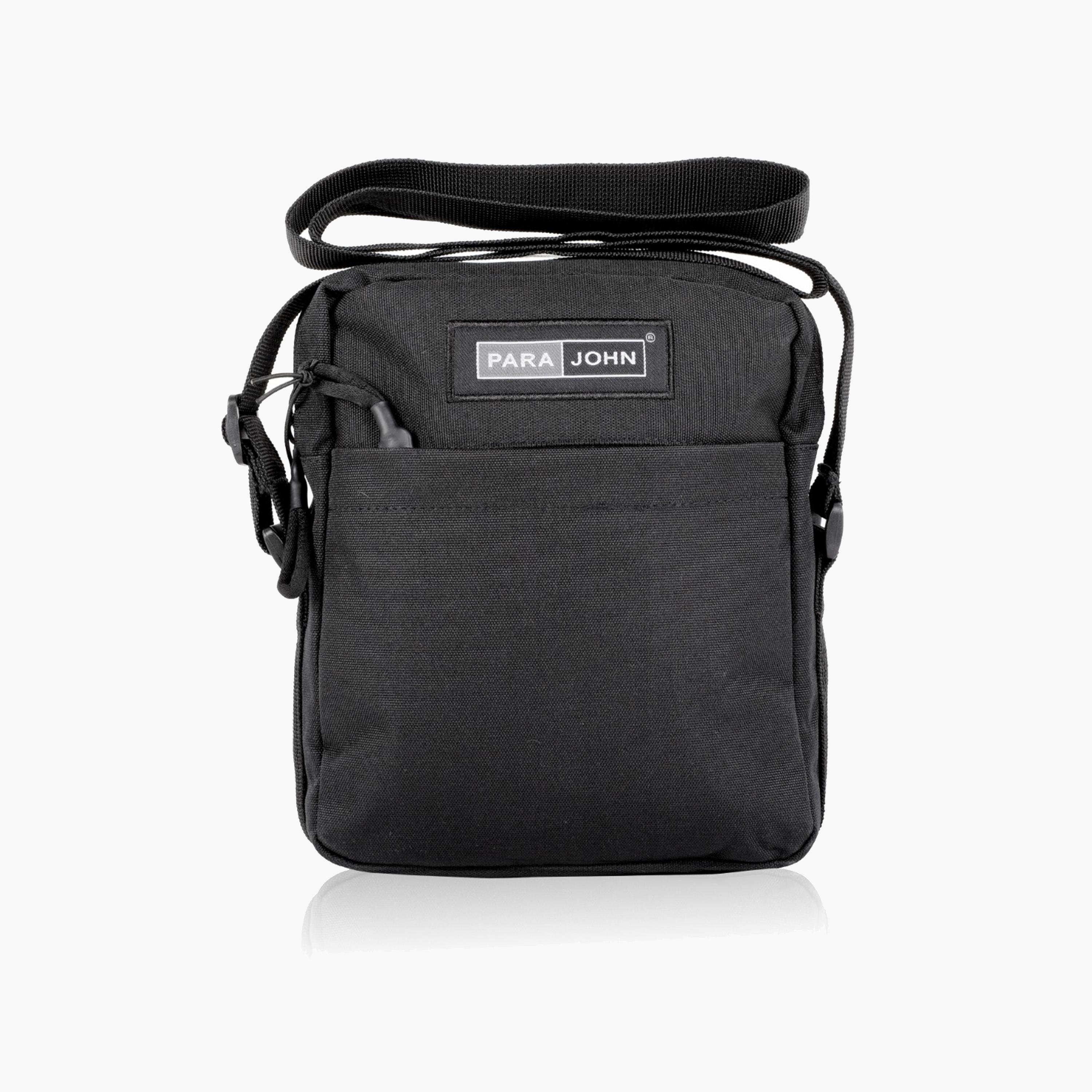 Para John Textured Crossbody Bag with Zipper Closure Adjustable Strap-men-bags-image-1