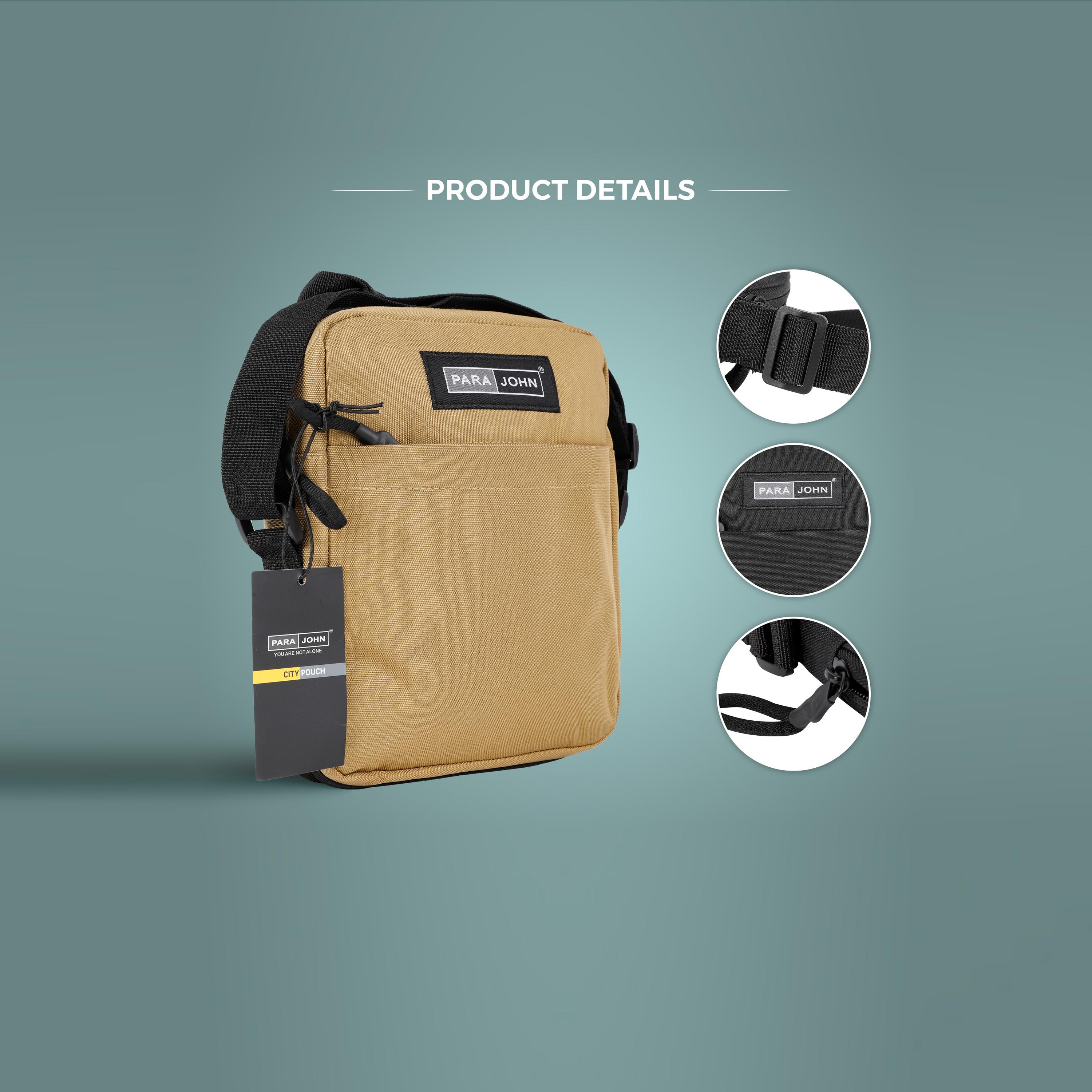 باراجون- شنطة كروس منقوشة مع سحاب للإغلاق وحزام قابل للتعديل-men-bags-image-7