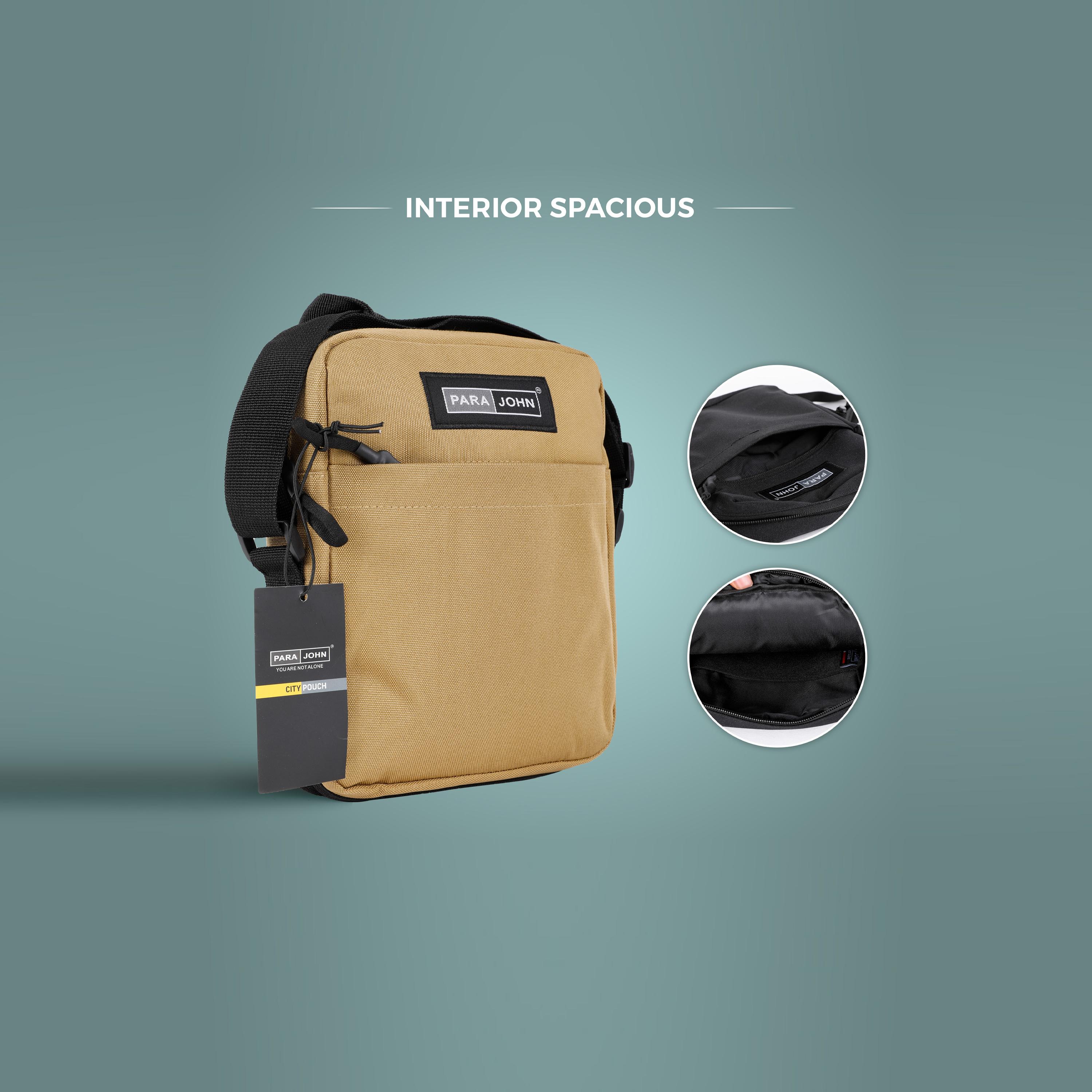 باراجون- شنطة كروس منقوشة مع سحاب للإغلاق وحزام قابل للتعديل-men-bags-image-8