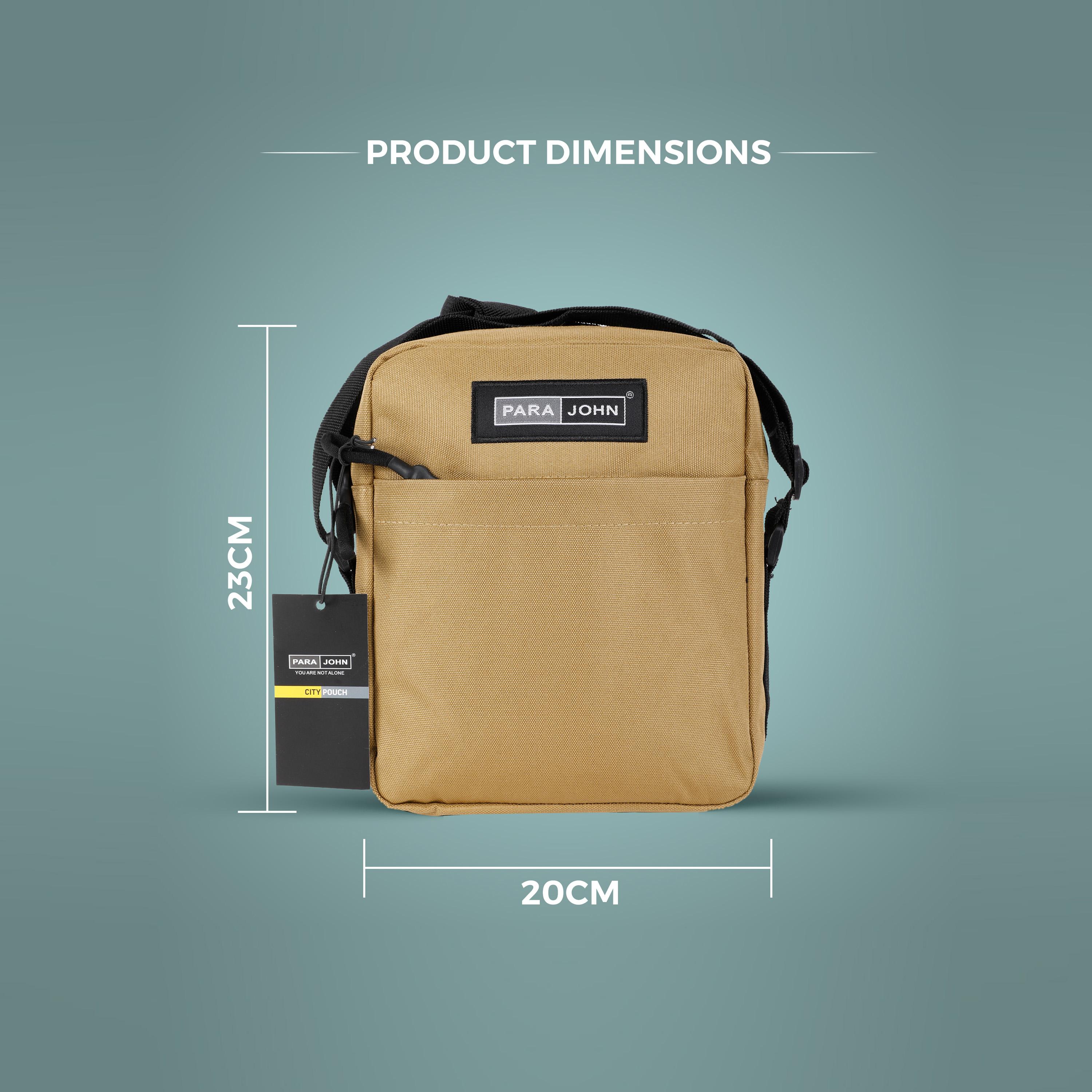 باراجون- شنطة كروس منقوشة مع سحاب للإغلاق وحزام قابل للتعديل-men-bags-image-9