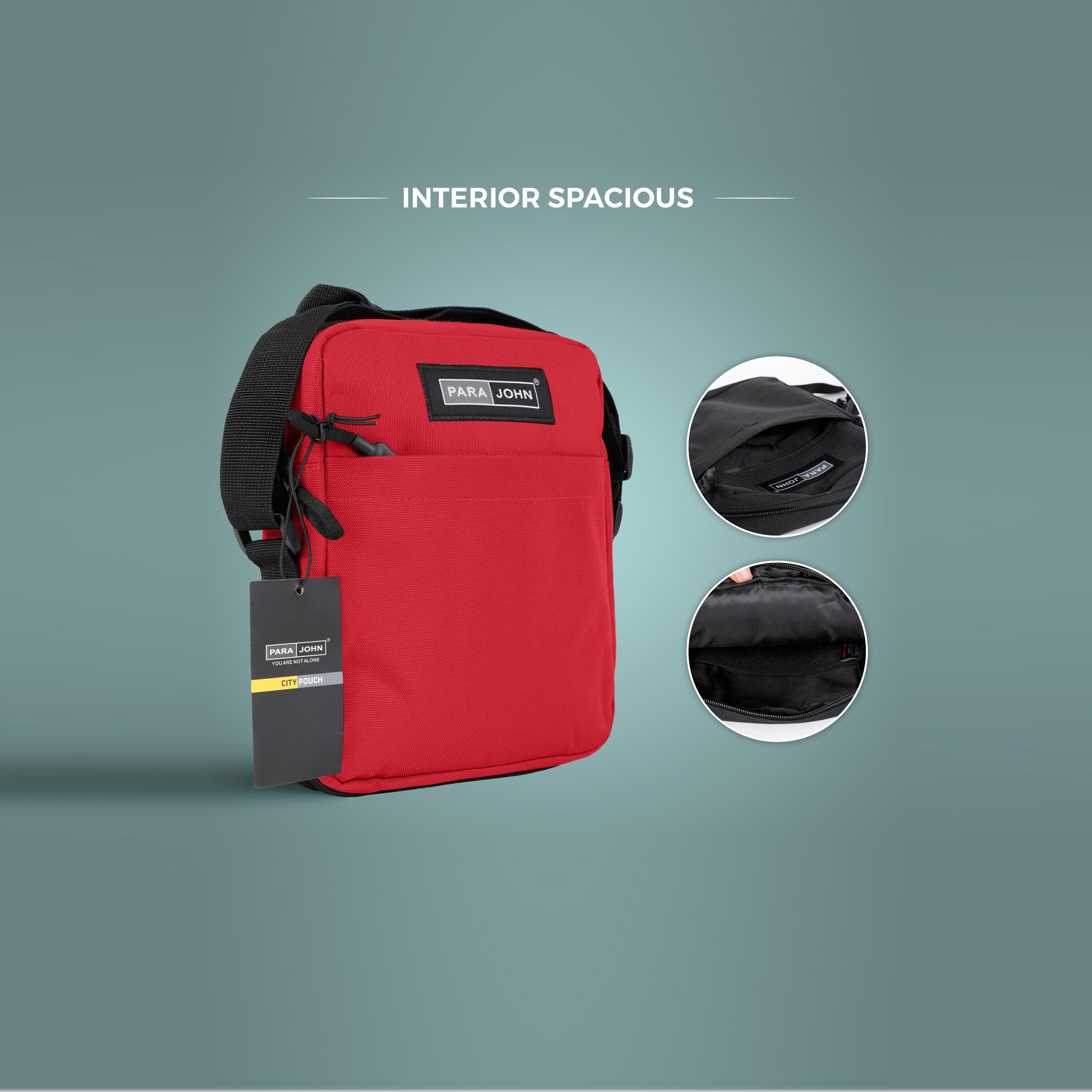 باراجون- شنطة كروس منقوشة مع سحاب للإغلاق وحزام قابل للتعديل-men-bags-image-12
