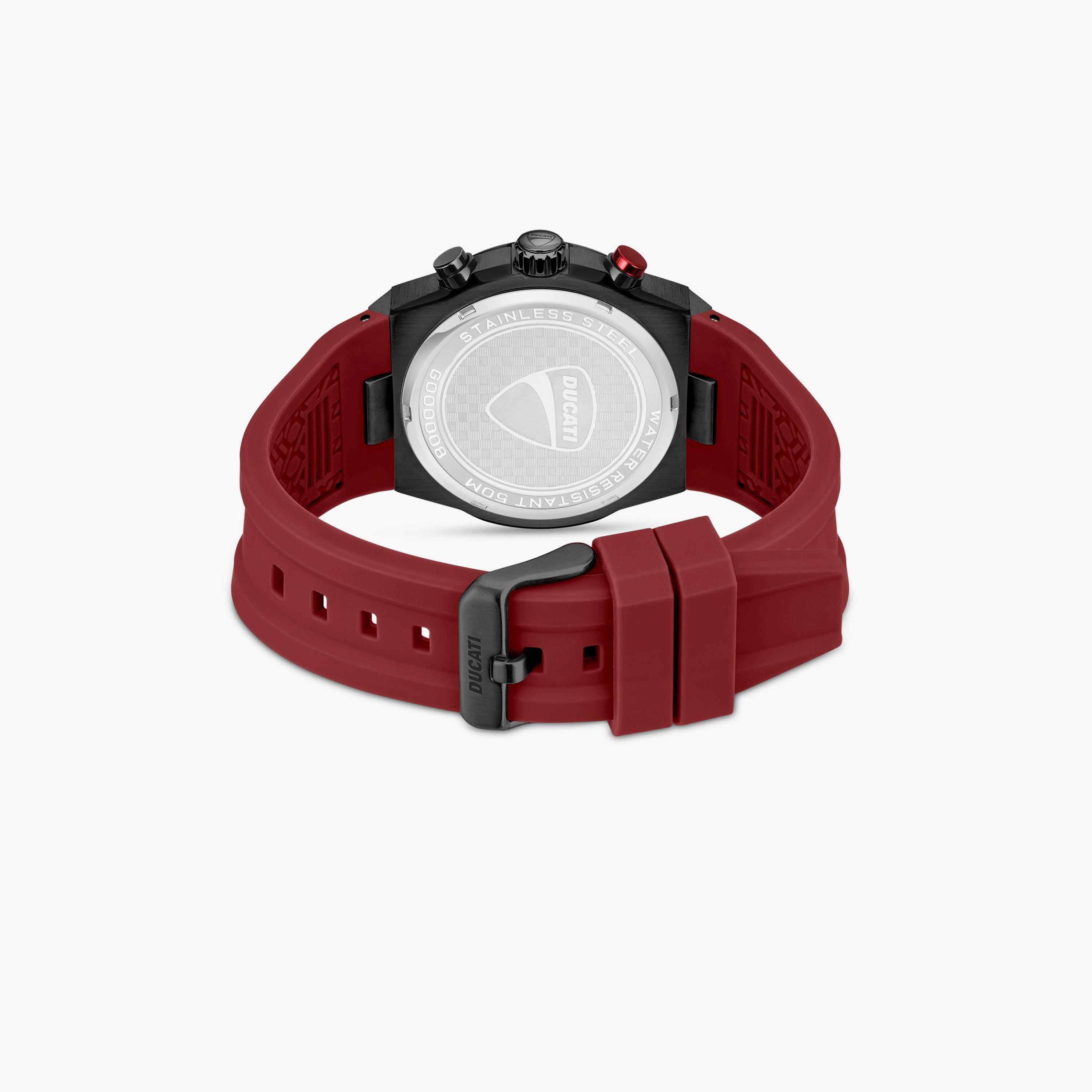 ساعة دوكاتي للرجال ذات حزام كرونوغراف أحمر بحزام سيليكون 44 مم | DTWGO0000801-men-watchesandjewellery-watches-image-3
