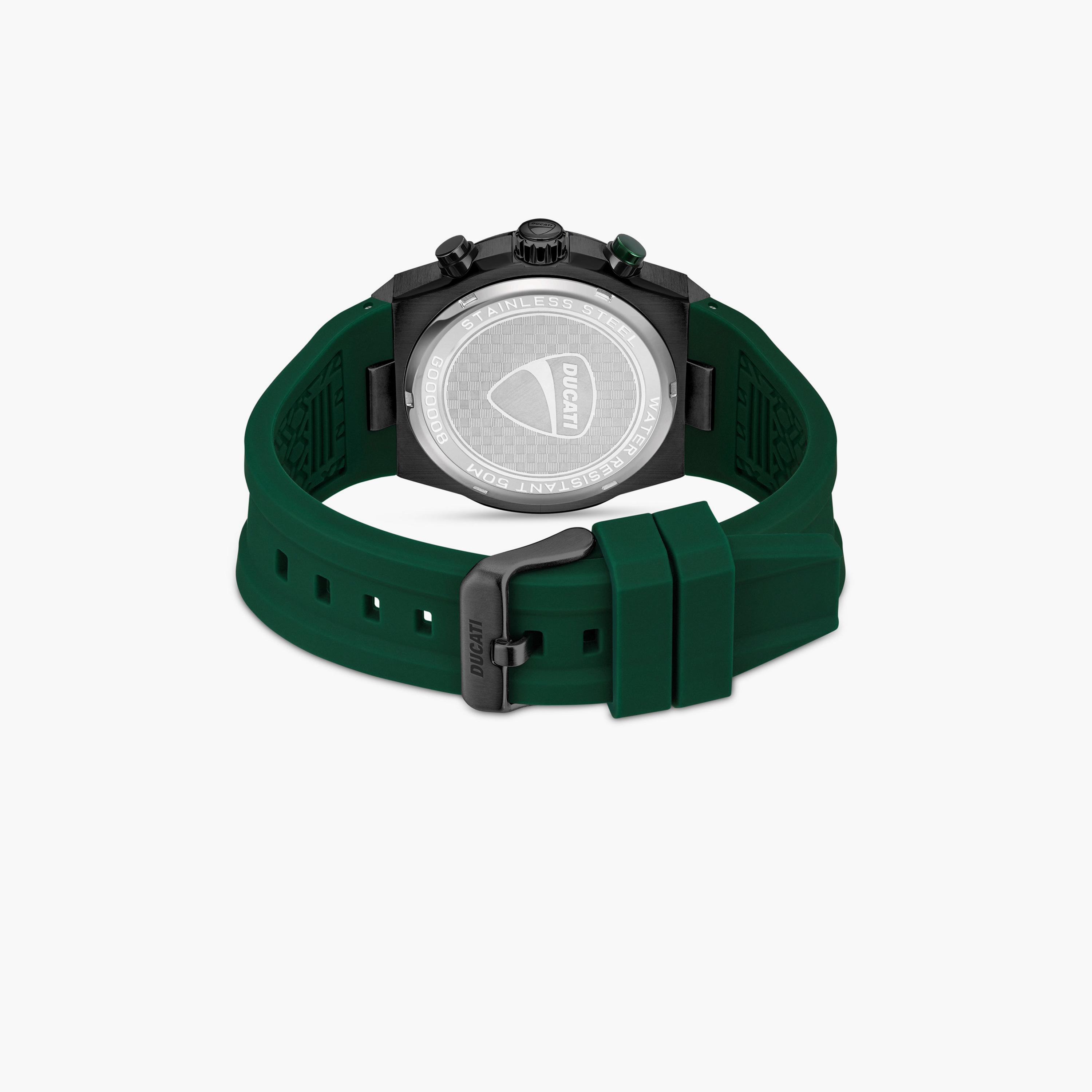 Ducati Men's 44 MM Green Chronograph Silicone Strap Watch | DTWGO0000803-men-watchesandjewellery-watches-image-3
