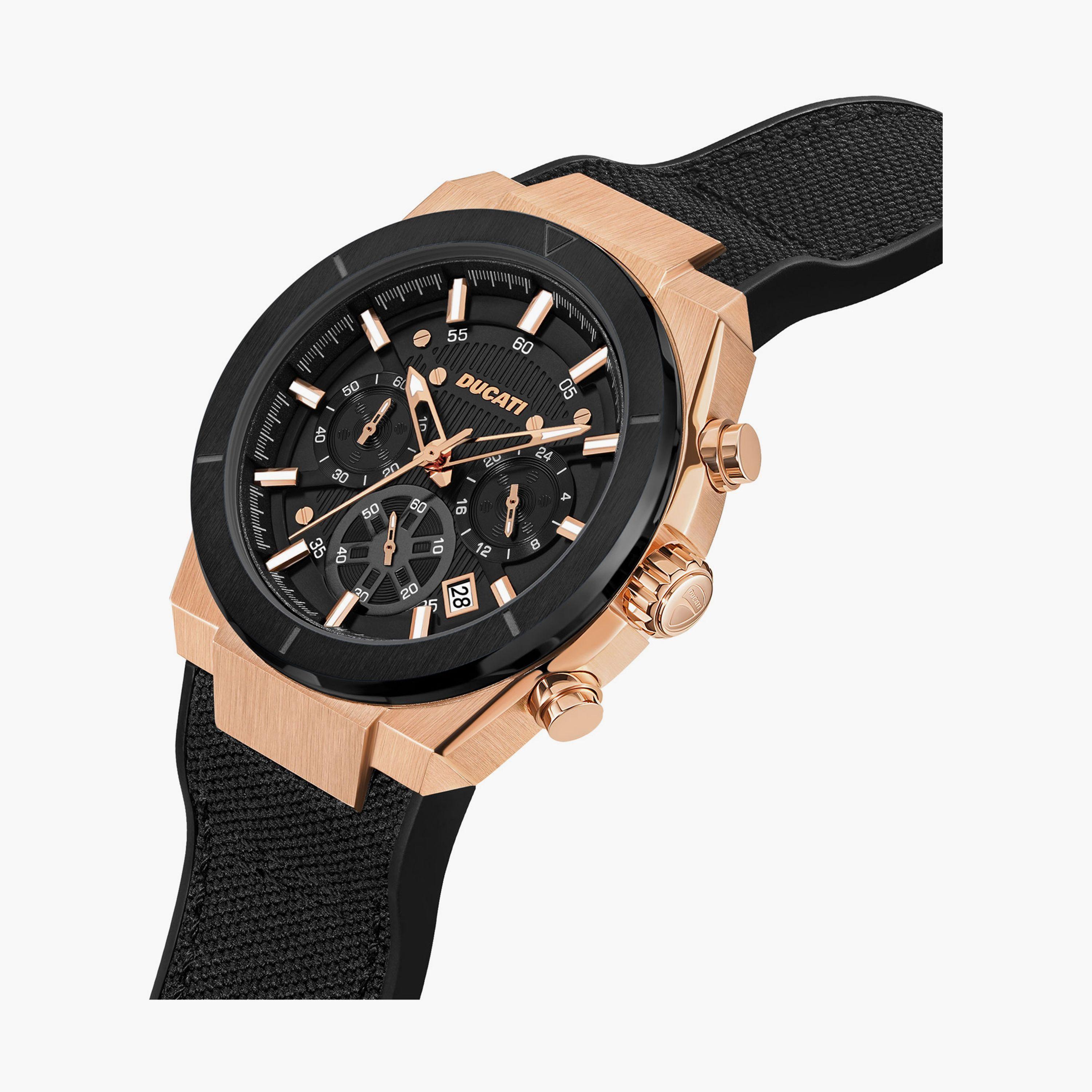 دوكاتي للرجال ساعة يد دوكاتي 44 مم كرونوغراف بحزام جلدي أسود 44 مم | DTWGO0000901-men-watchesandjewellery-watches-image-2