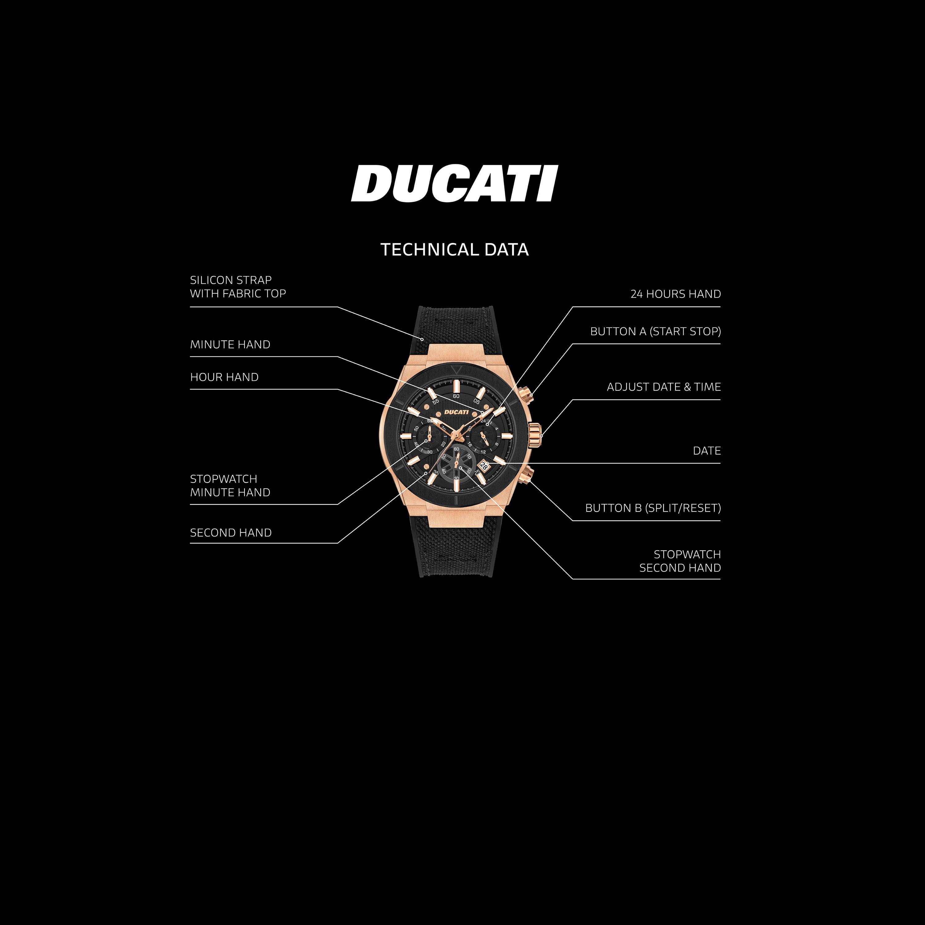دوكاتي للرجال ساعة يد دوكاتي 44 مم كرونوغراف بحزام جلدي أسود 44 مم | DTWGO0000901-men-watchesandjewellery-watches-image-4