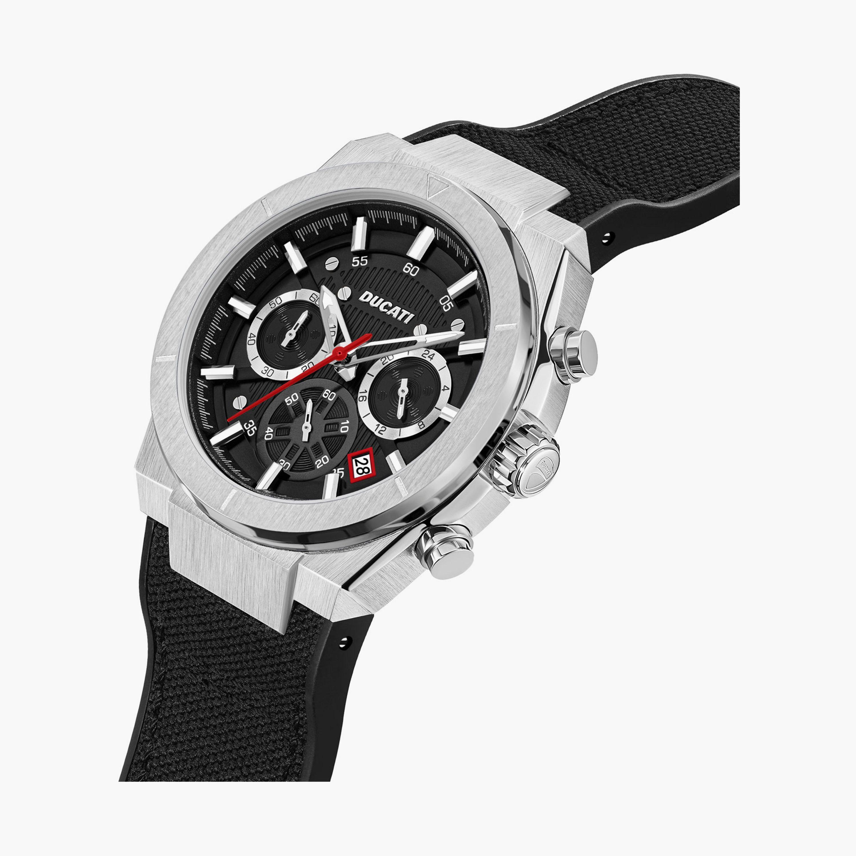 دوكاتي للرجال ساعة يد دوكاتي 44 مم كرونوغراف بحزام جلدي أسود 44 مم | DTWGOGO0000902-men-watchesandjewellery-watches-image-2