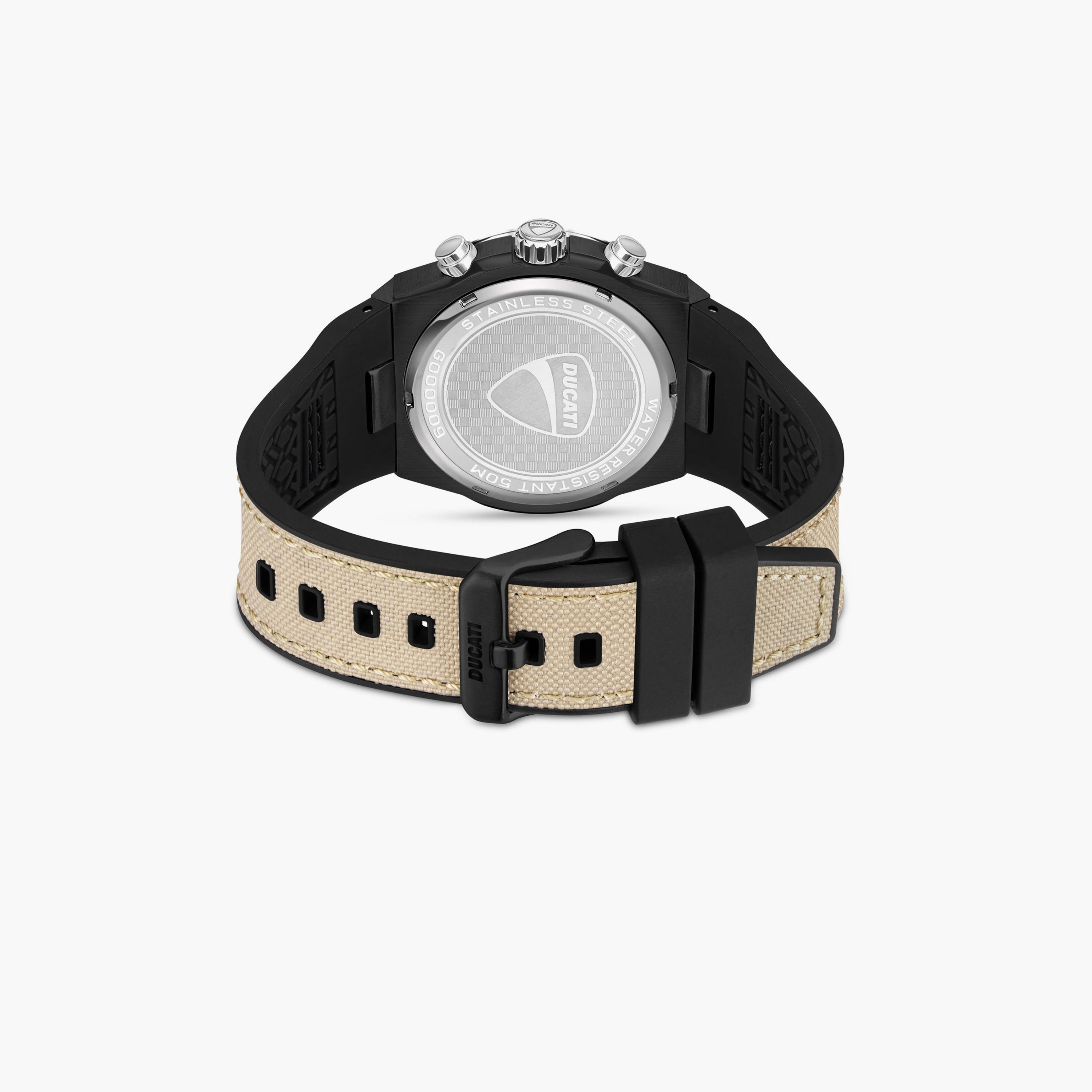 ساعة دوكاتي للرجال ذات حزام كرونوغراف جلدي 44 مم بيج اللون البيج | DTWGO0000904-men-watchesandjewellery-watches-image-3