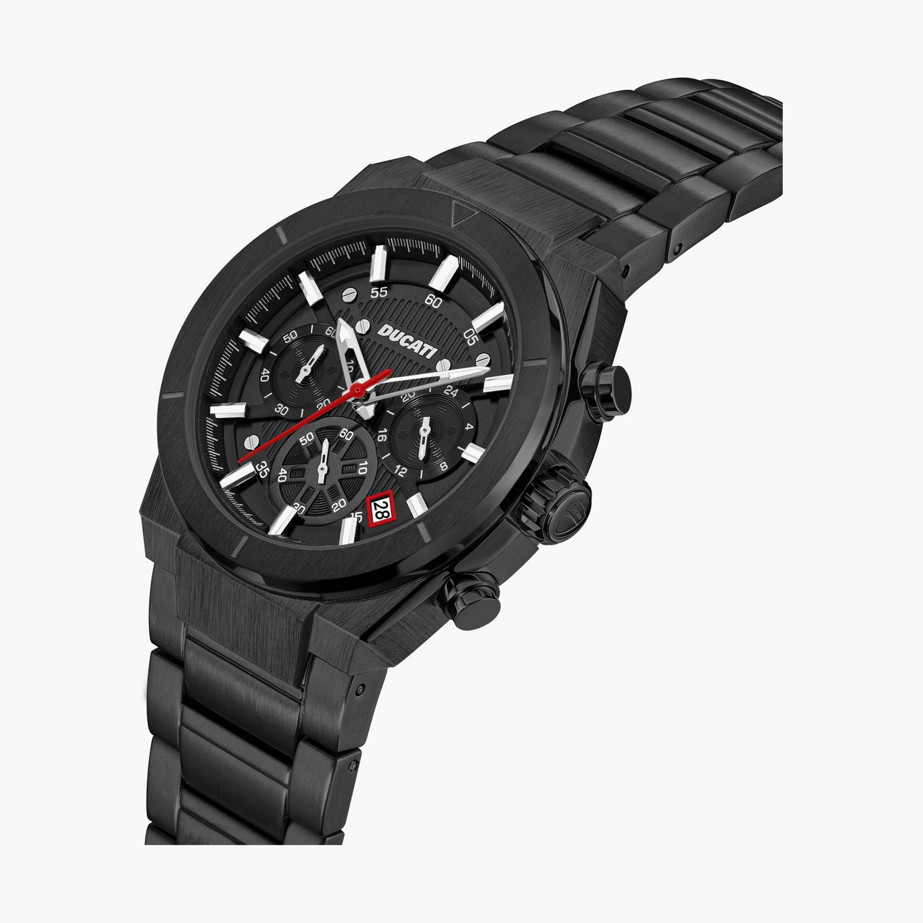 Ducati Men's 44 MM Black Chronograph Stainless Steel Strap Watch | DTWGI0000905-men-watchesandjewellery-watches-image-2