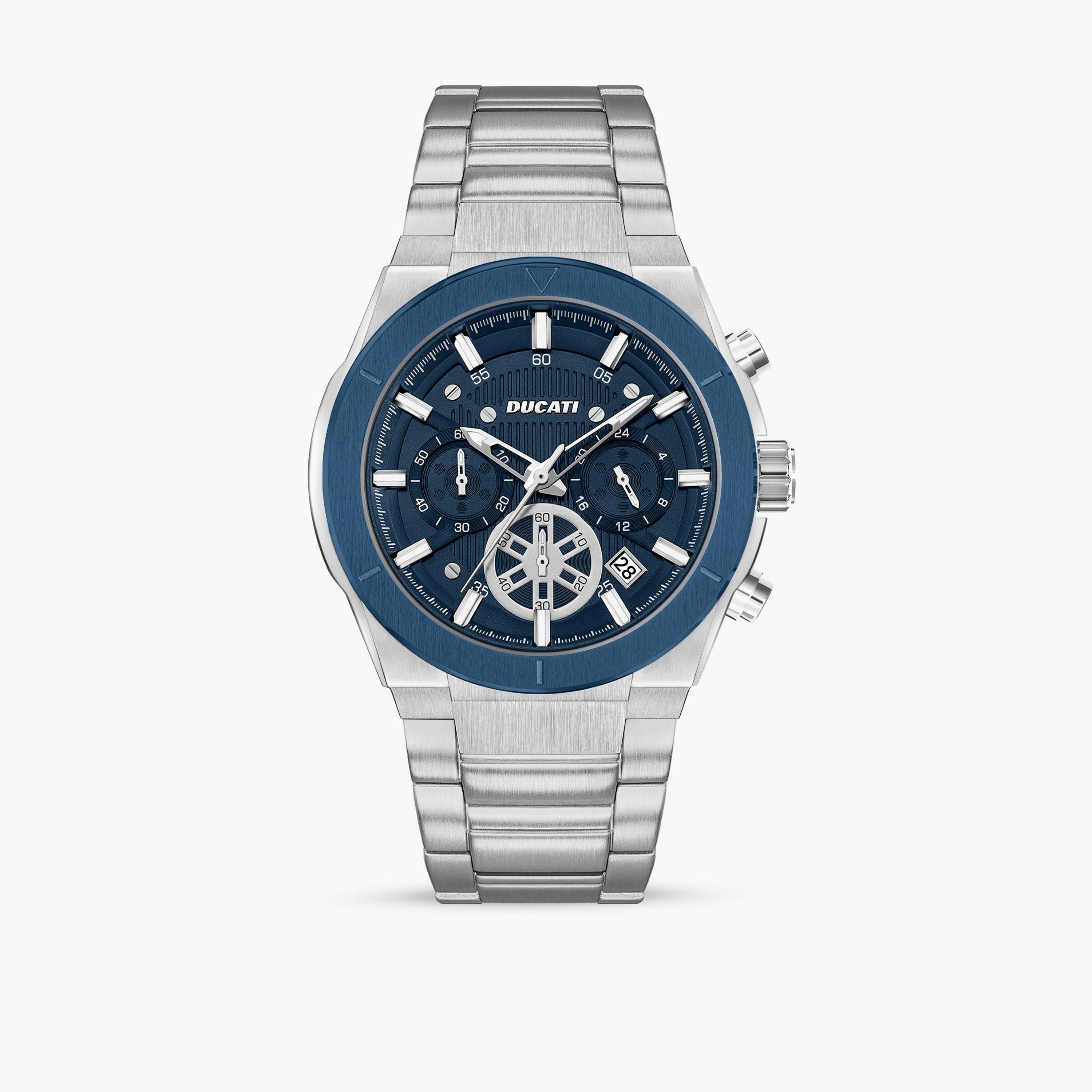 Ducati Men's 44 MM Silver Chronograph Stainless Steel Strap Watch | DTWGI0000906-men-watchesandjewellery-watches-image-1