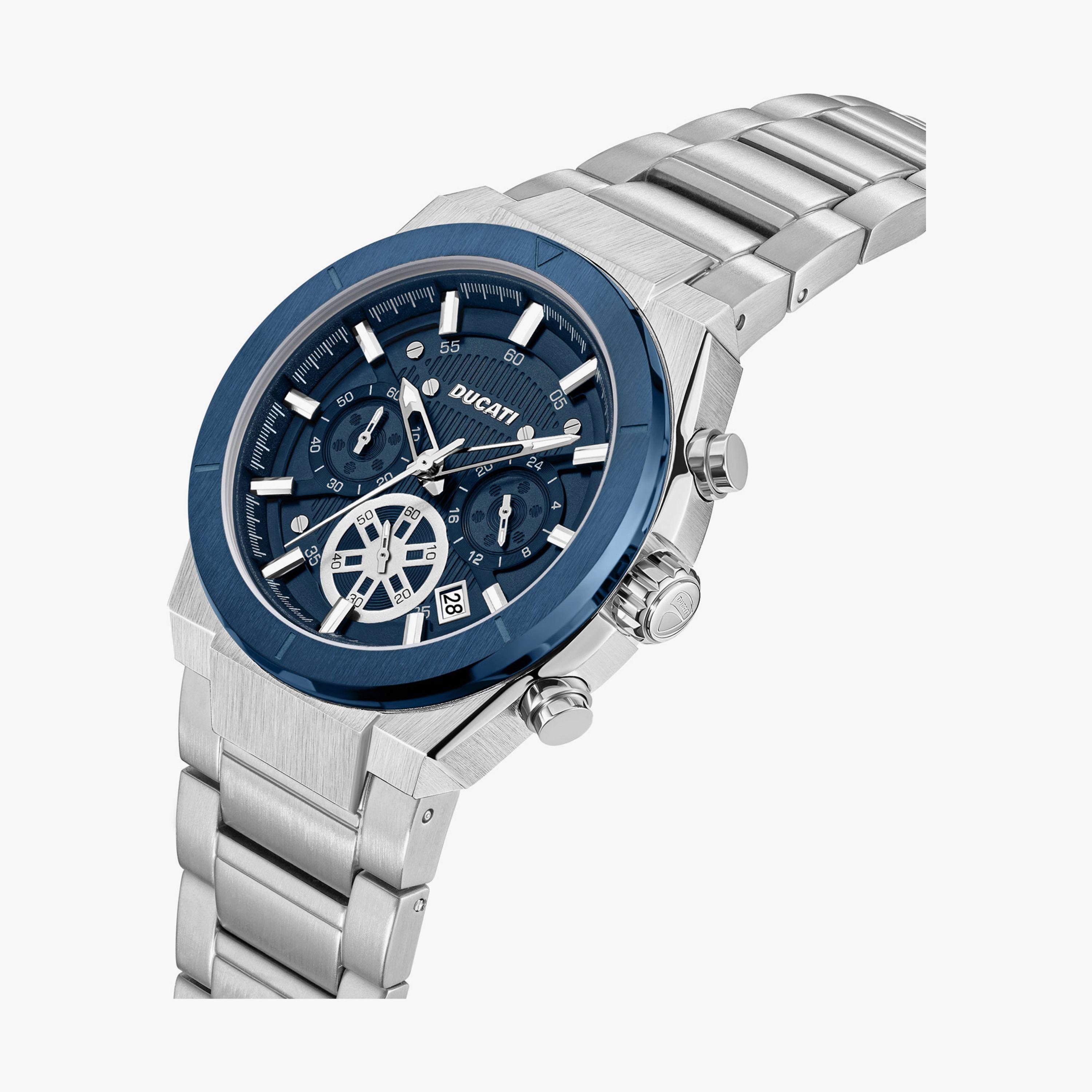 Ducati Men's 44 MM Silver Chronograph Stainless Steel Strap Watch | DTWGI0000906-men-watchesandjewellery-watches-image-2