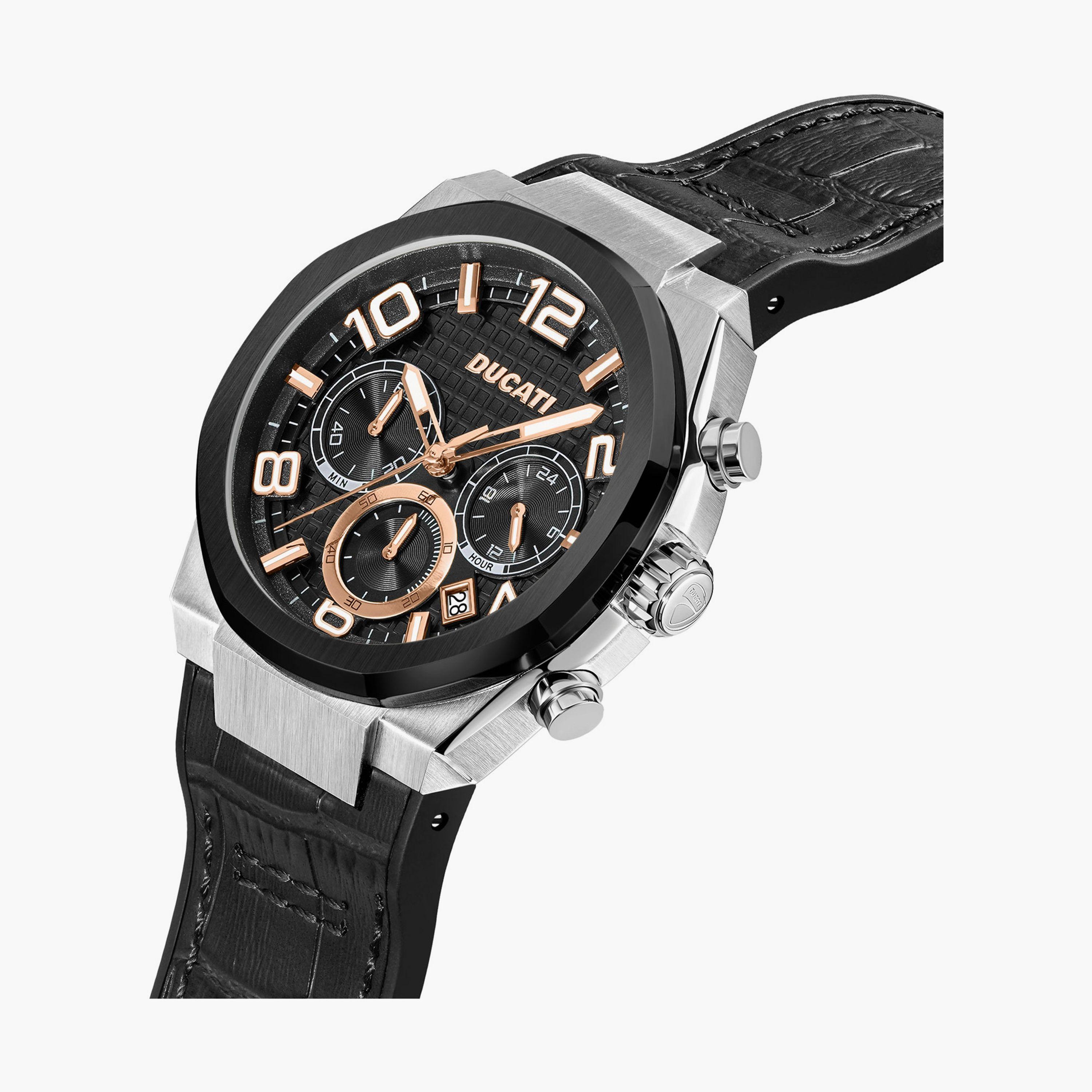 دوكاتي للرجال ساعة يد دوكاتي 44 مم كرونوغراف بحزام جلدي أسود 44 مم | DTWGC0000001102-men-watchesandjewellery-watches-image-2