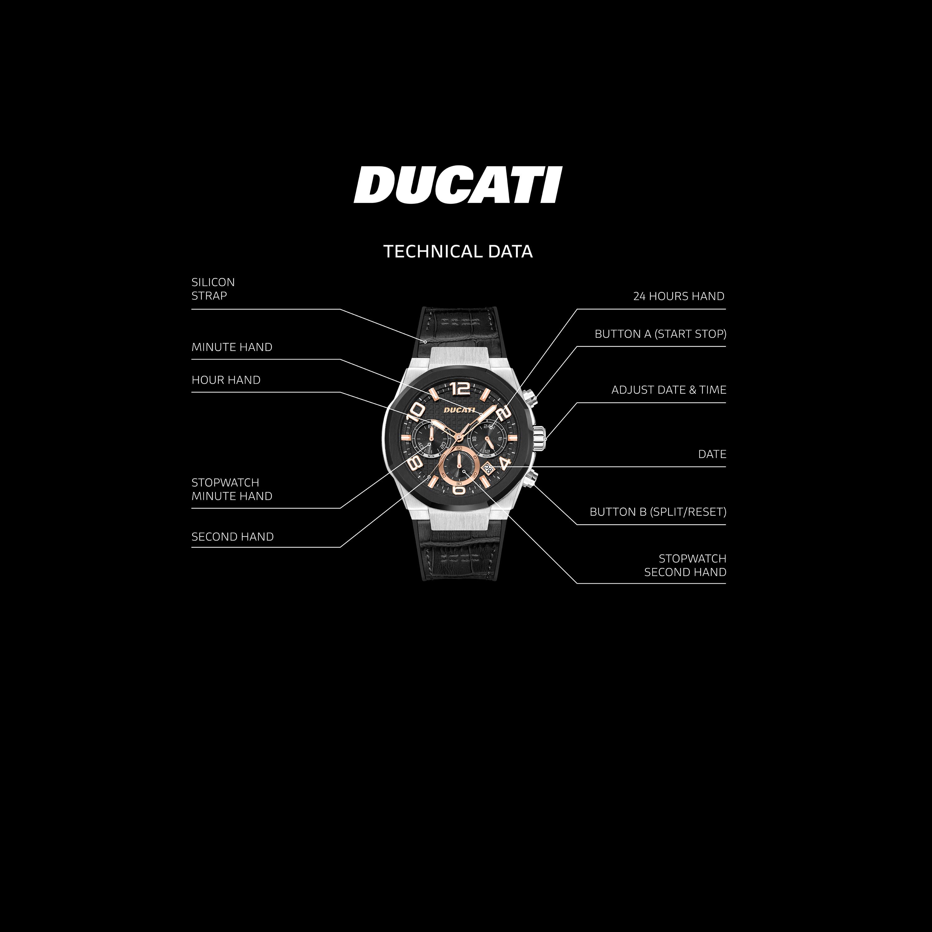 دوكاتي للرجال ساعة يد دوكاتي 44 مم كرونوغراف بحزام جلدي أسود 44 مم | DTWGC0000001102-men-watchesandjewellery-watches-image-4